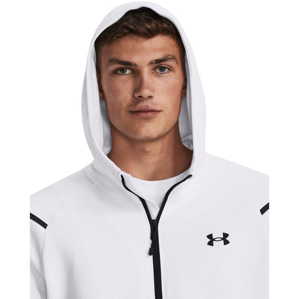 Under Armour Men's Unstoppable Fleece Full-Zip Jacket - White/Grey - WHITE/GREY Thumbnail View 3