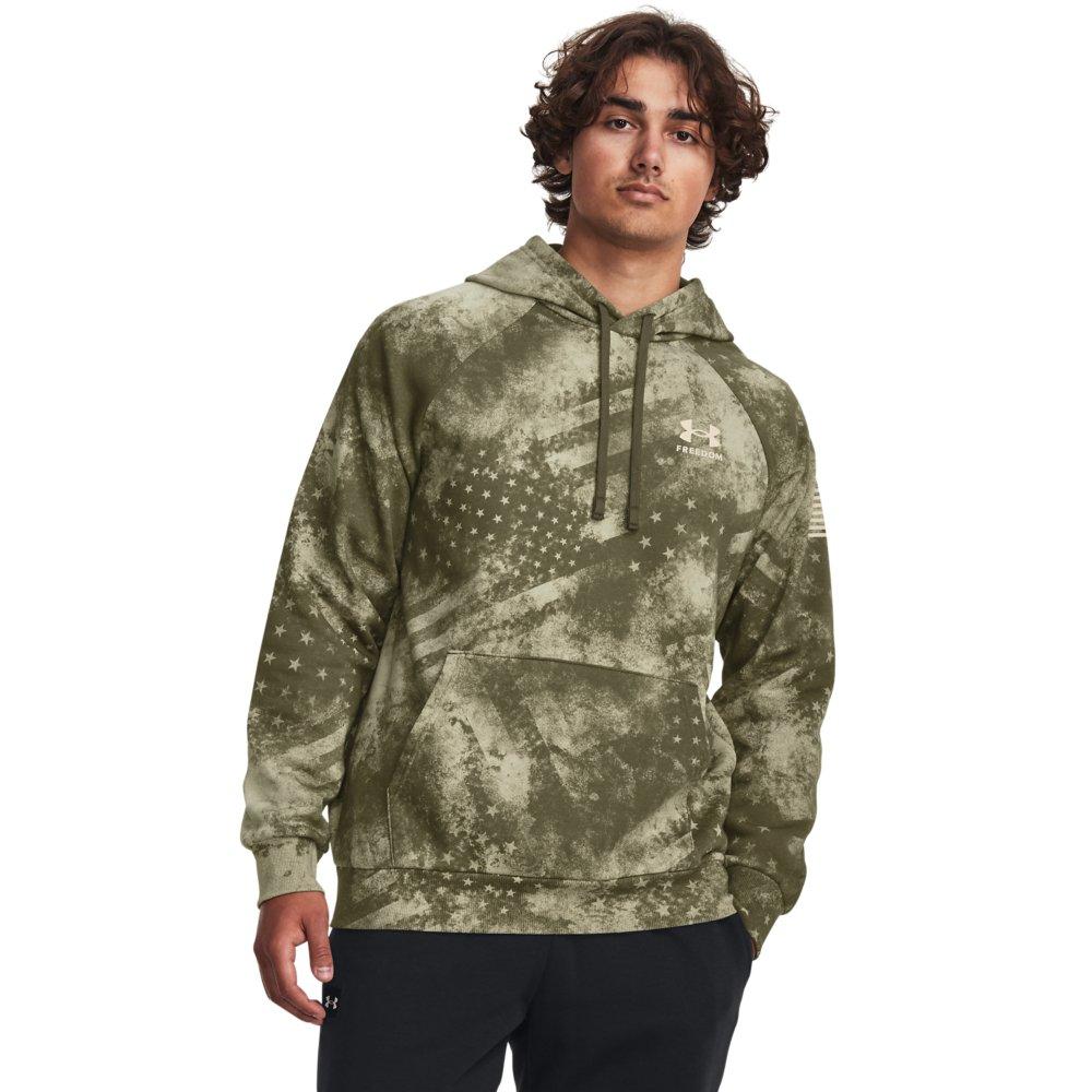 Under Armour Men's Freedom Printed Hoodie - GREEN Thumbnail View 1