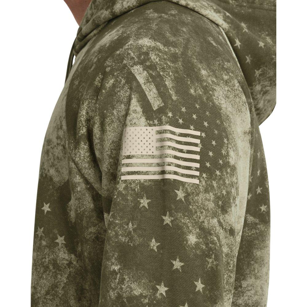 Under Armour Men's Freedom Printed Hoodie - GREEN Thumbnail View 4