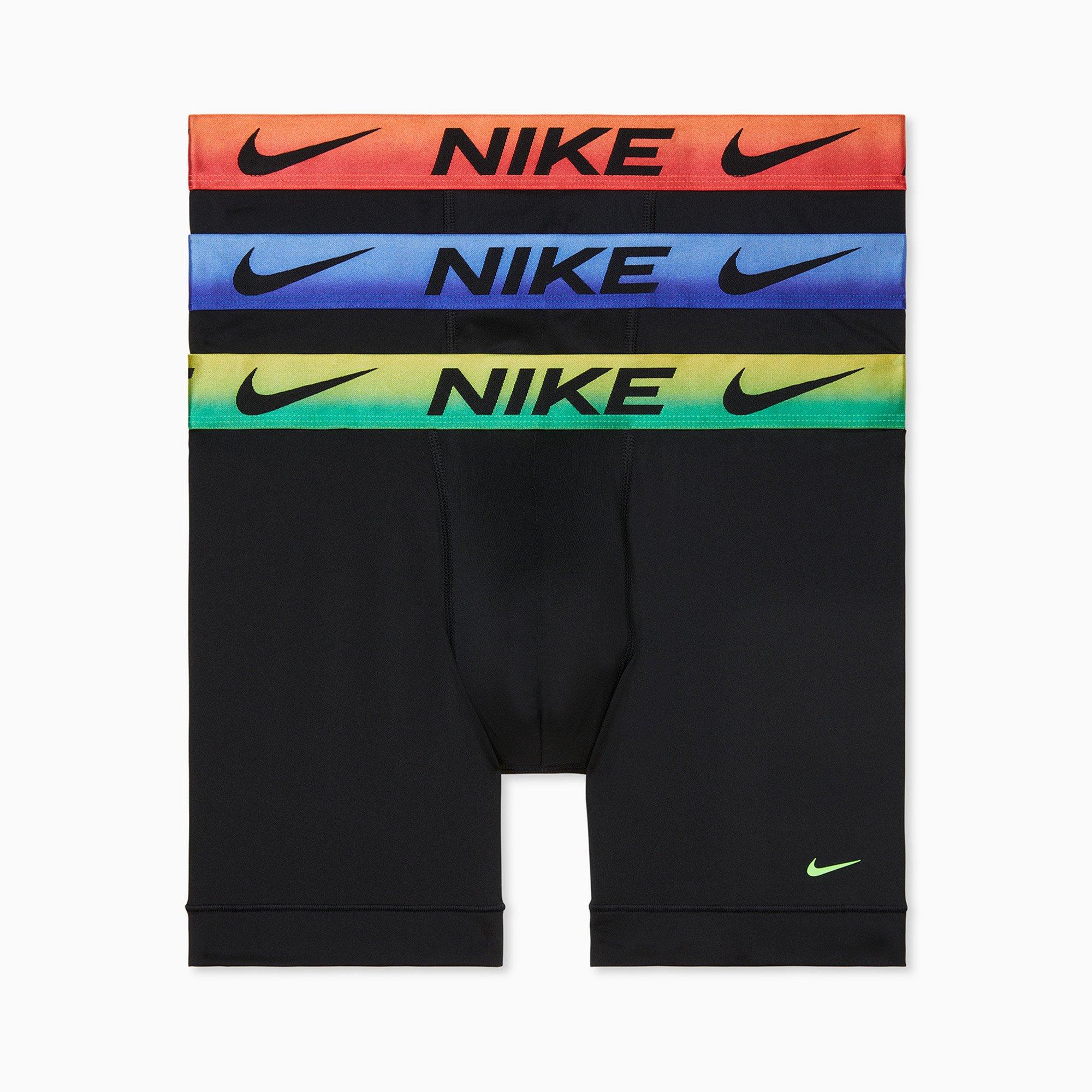 Nike Dri Fit Essential Micro Logo Print Briefs 3 Pack In Multi