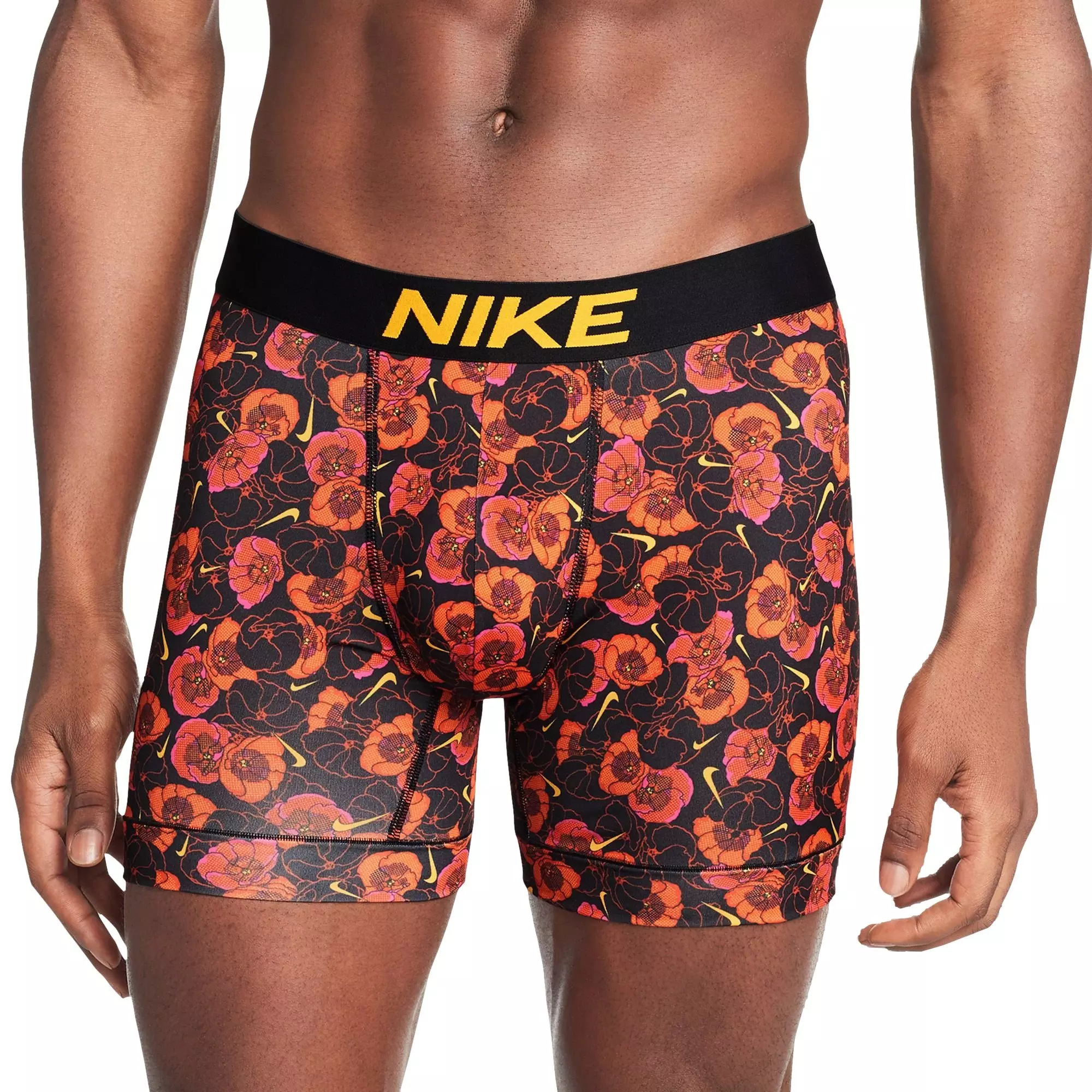 Nike Men's Floral Boxer Briefs - RED/BLACK