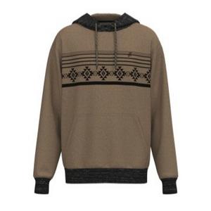 Hooey Men's Aztec Pullover Hoodie-Tan