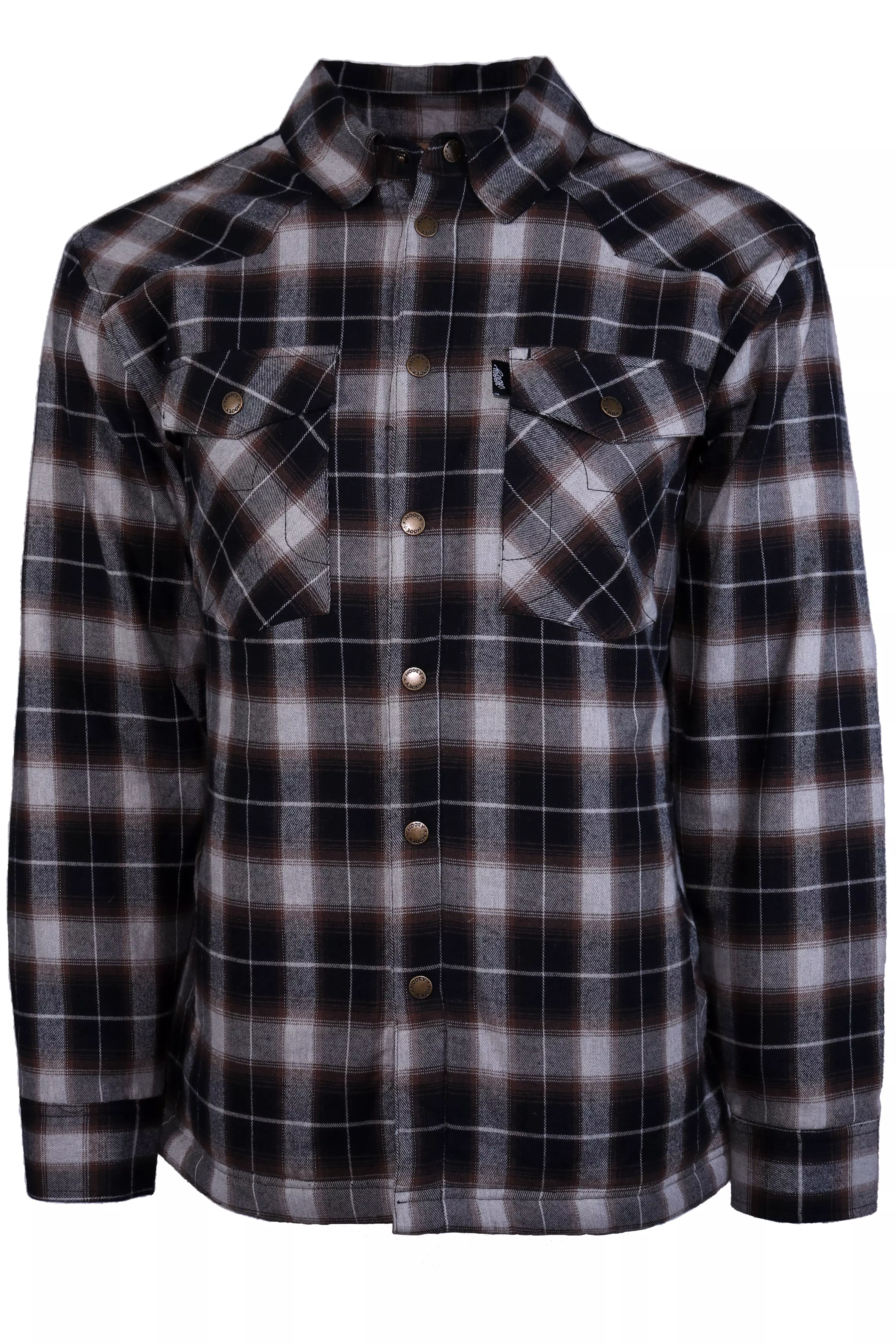 Hooey Men's Plaid Shacket-Grey - GREY