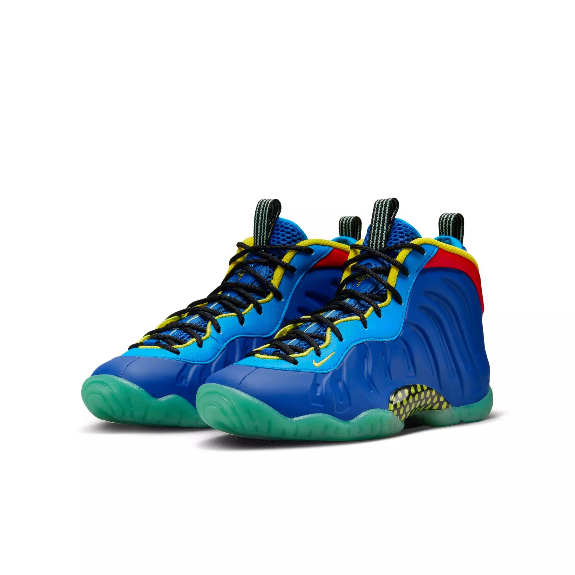 Nike Little Posite One "Game Royal/Yellow Strike/Laser Blue" Grade School Boys' Shoe - BLUE