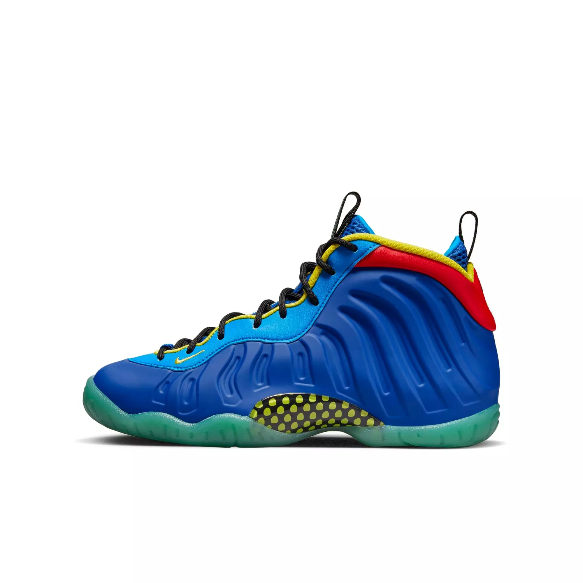 Nike Little Posite One "Game Royal/Yellow Strike/Laser Blue" Grade School Boys' Shoe - BLUE