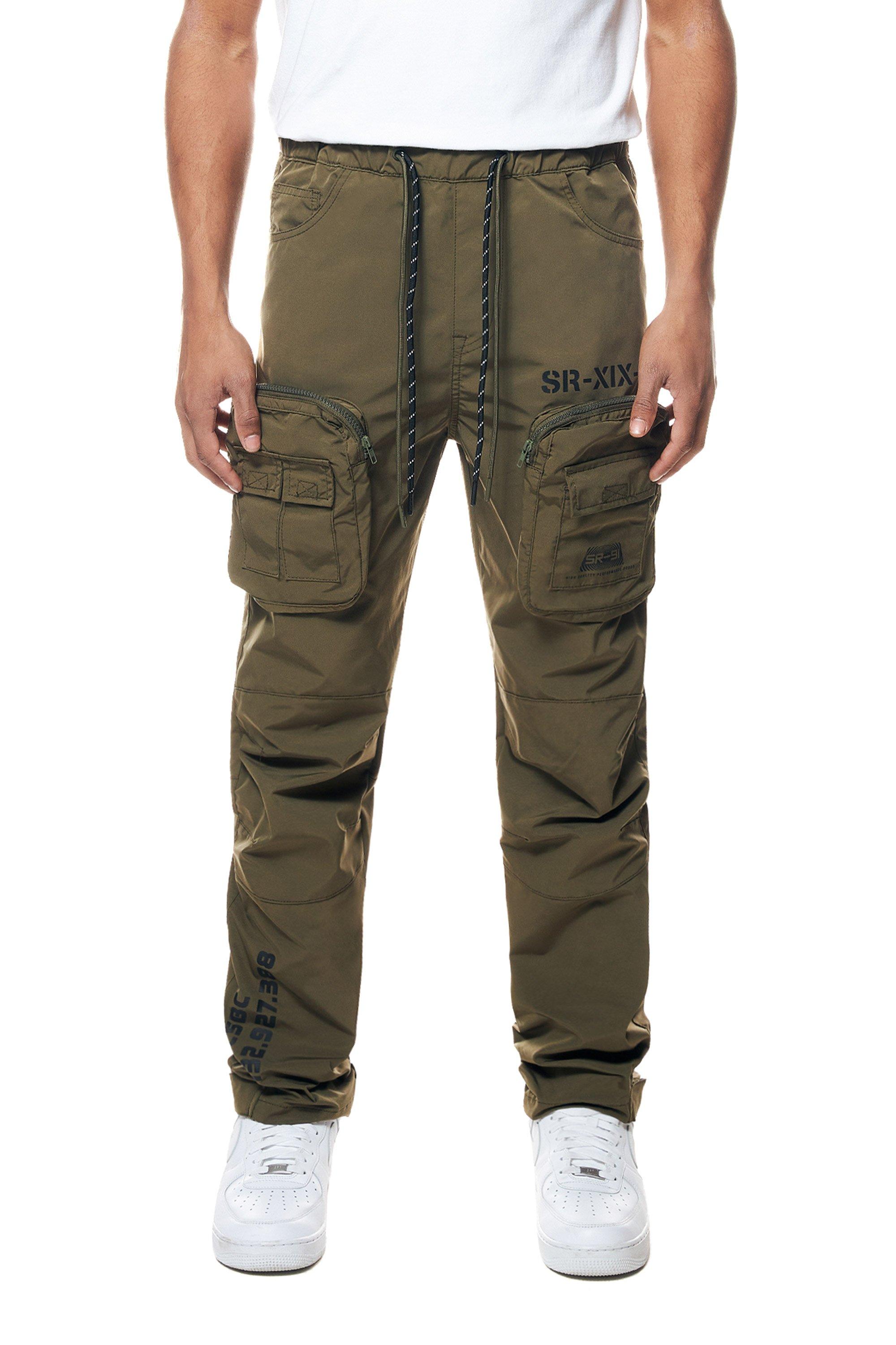 Smoke Rise Men's Nylon Pants - Olive - OLIVE Thumbnail View 1