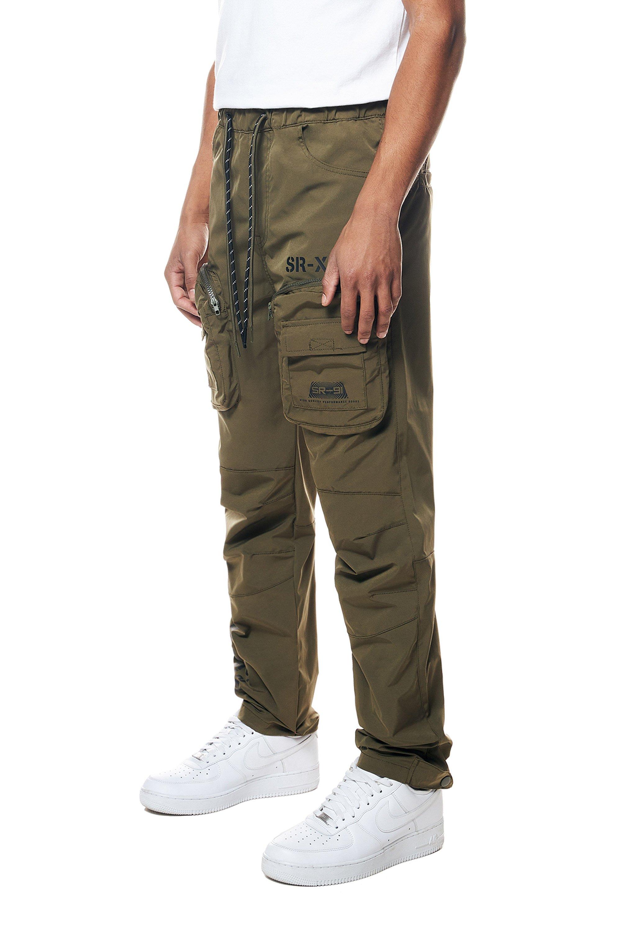 Smoke Rise Men's Nylon Pants - Olive - OLIVE Thumbnail View 3