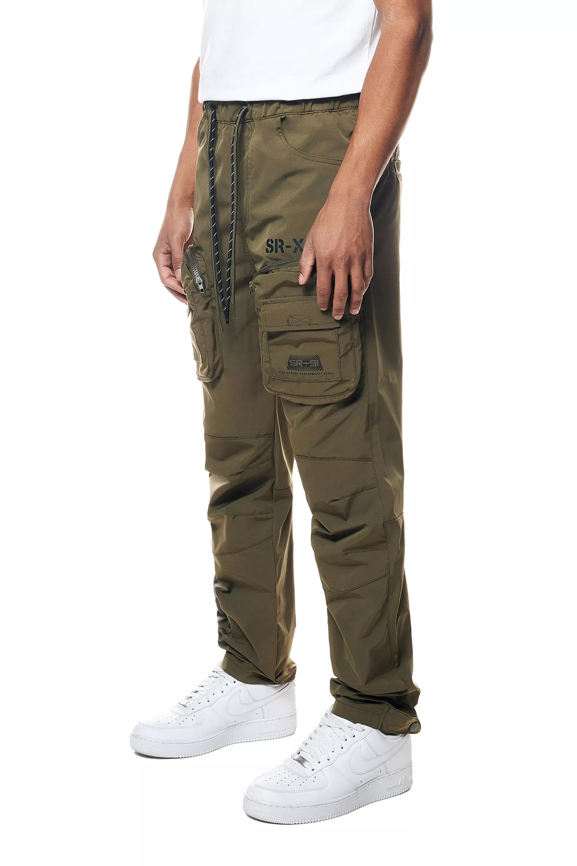 Smoke Rise Men's Nylon Pants - Olive - OLIVE