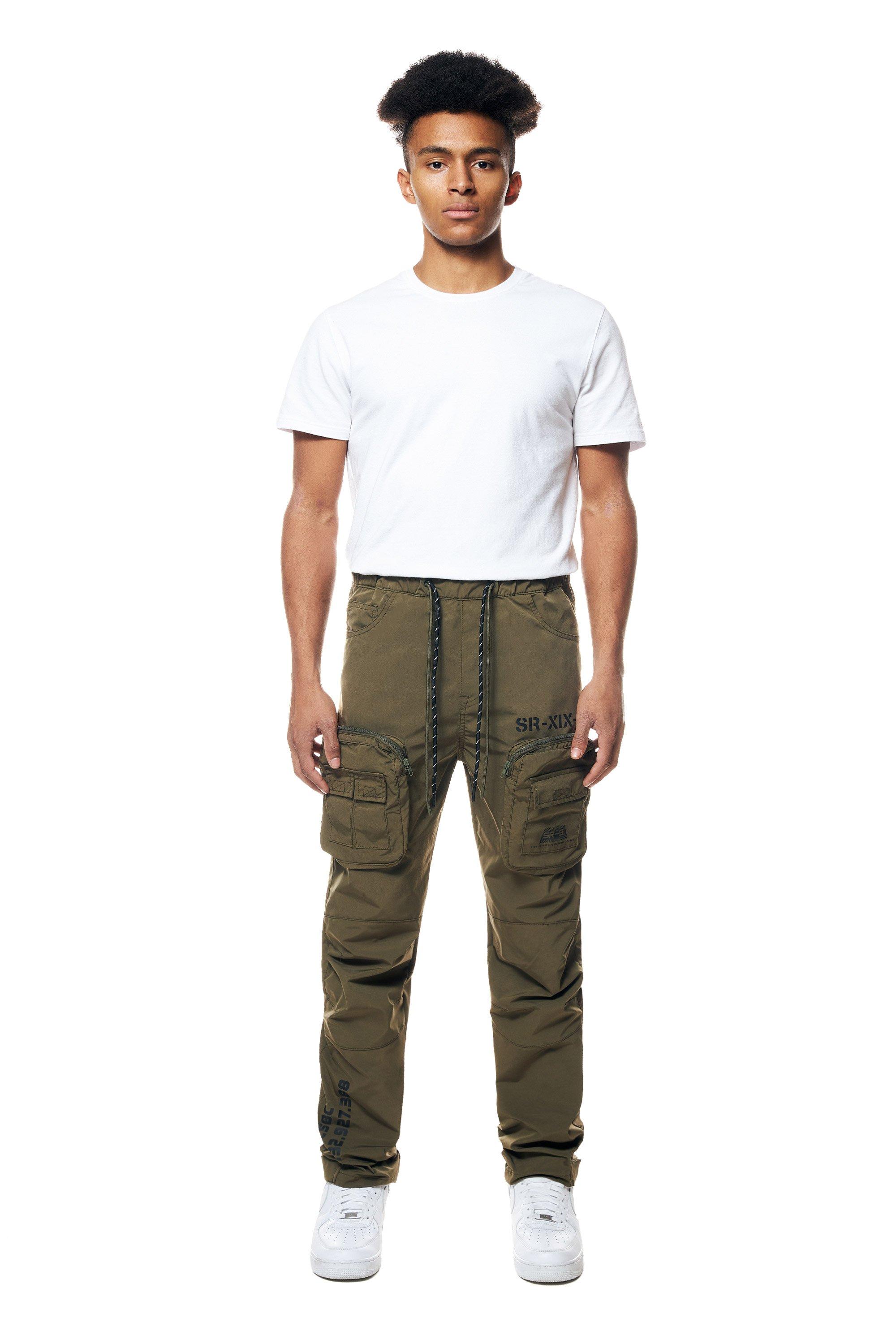 Smoke Rise Men's Nylon Pants - Olive - OLIVE Thumbnail View 4