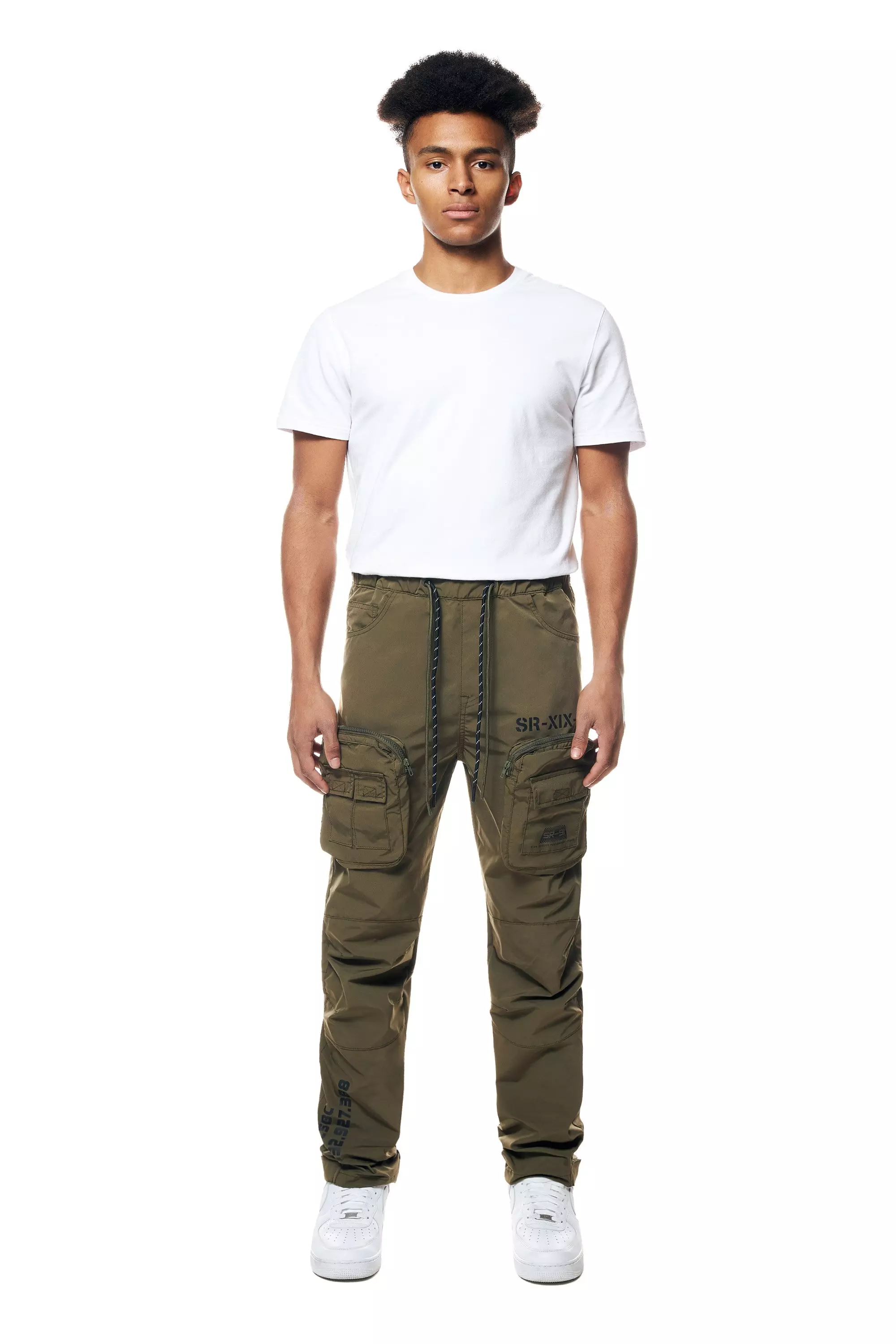 Smoke Rise Men's Nylon Pants - Olive - OLIVE