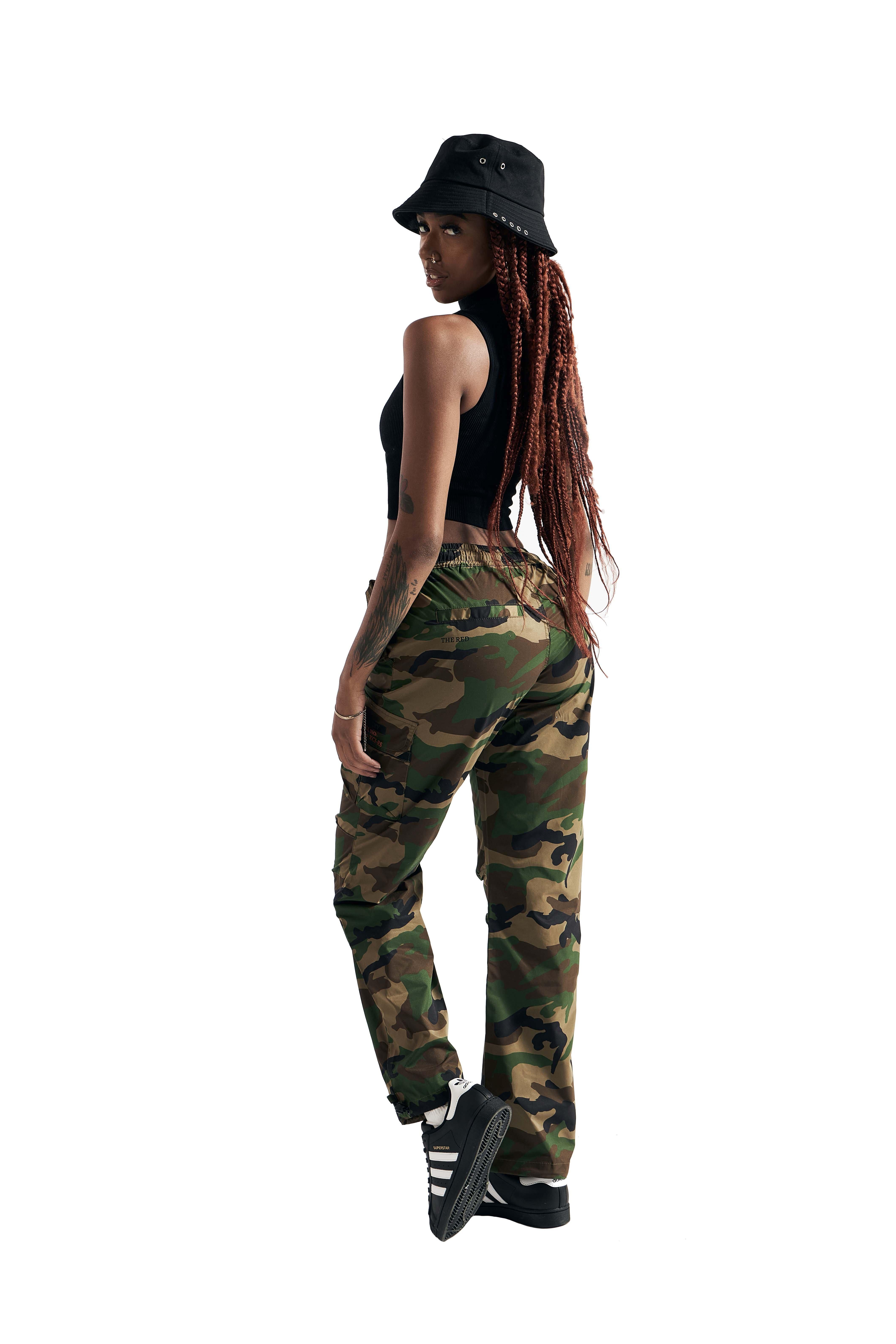 Smoke Rise Women's Slouch Straight Pants - Camo - CAMOUFLAGE Thumbnail View 3