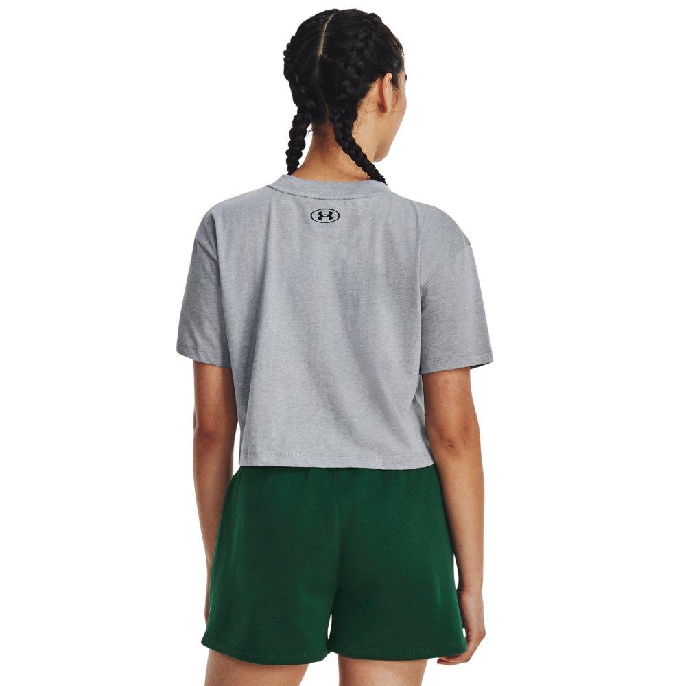 Under Armour Women's Collegiate Tee-Grey/Black - GREY/BLACK Thumbnail View 2