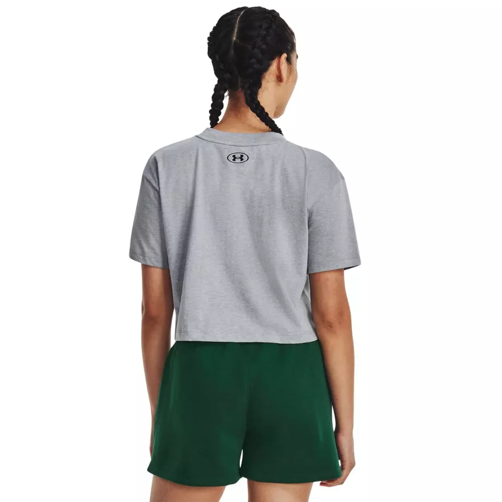 Under Armour Women's Collegiate Tee-Grey/Black - GREY/BLACK