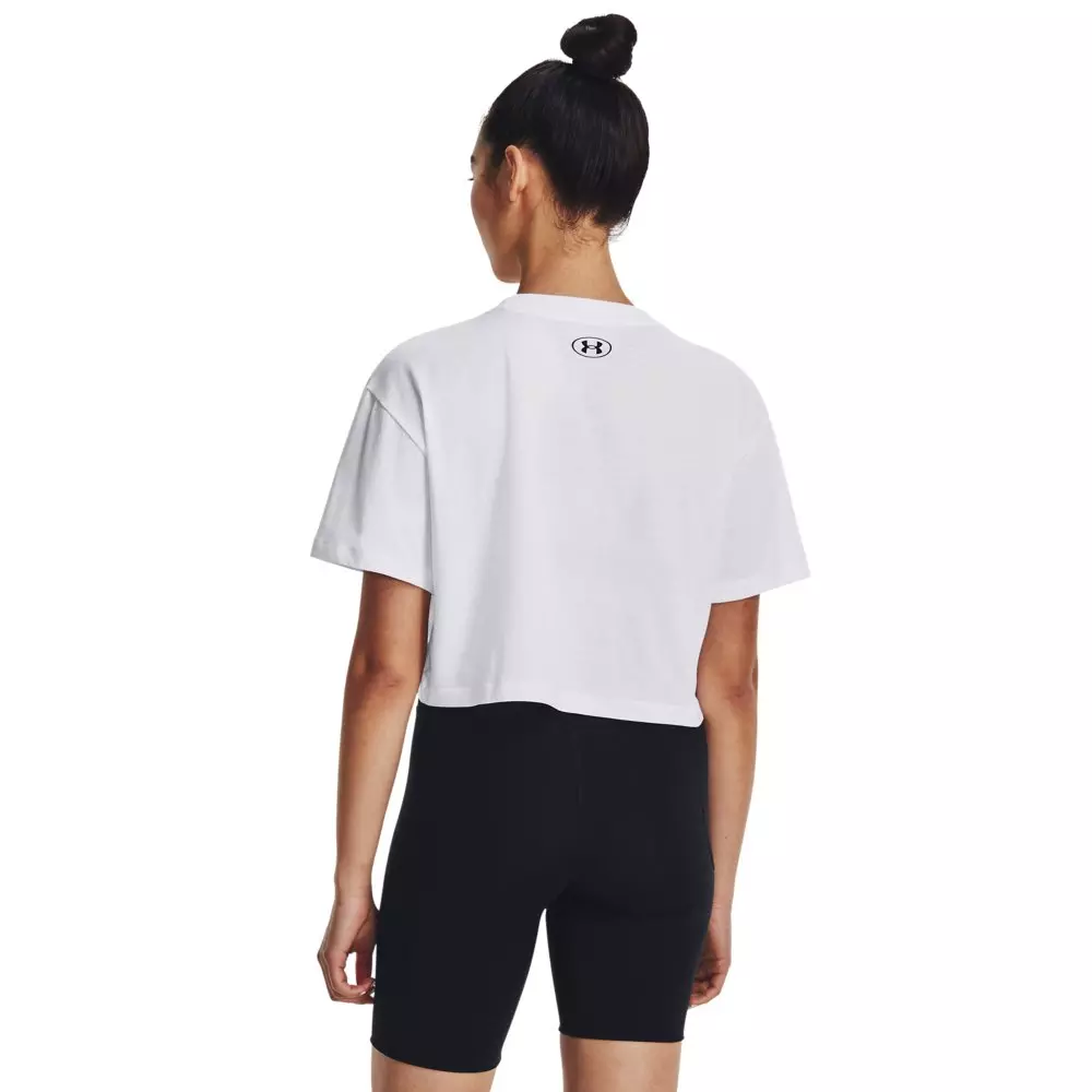Under Armour Women's Crop Short-Sleeve Tee - WHITE