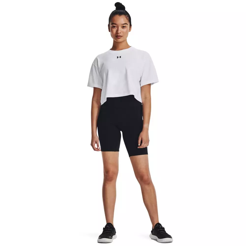 Under Armour Women's Crop Short-Sleeve Tee - WHITE
