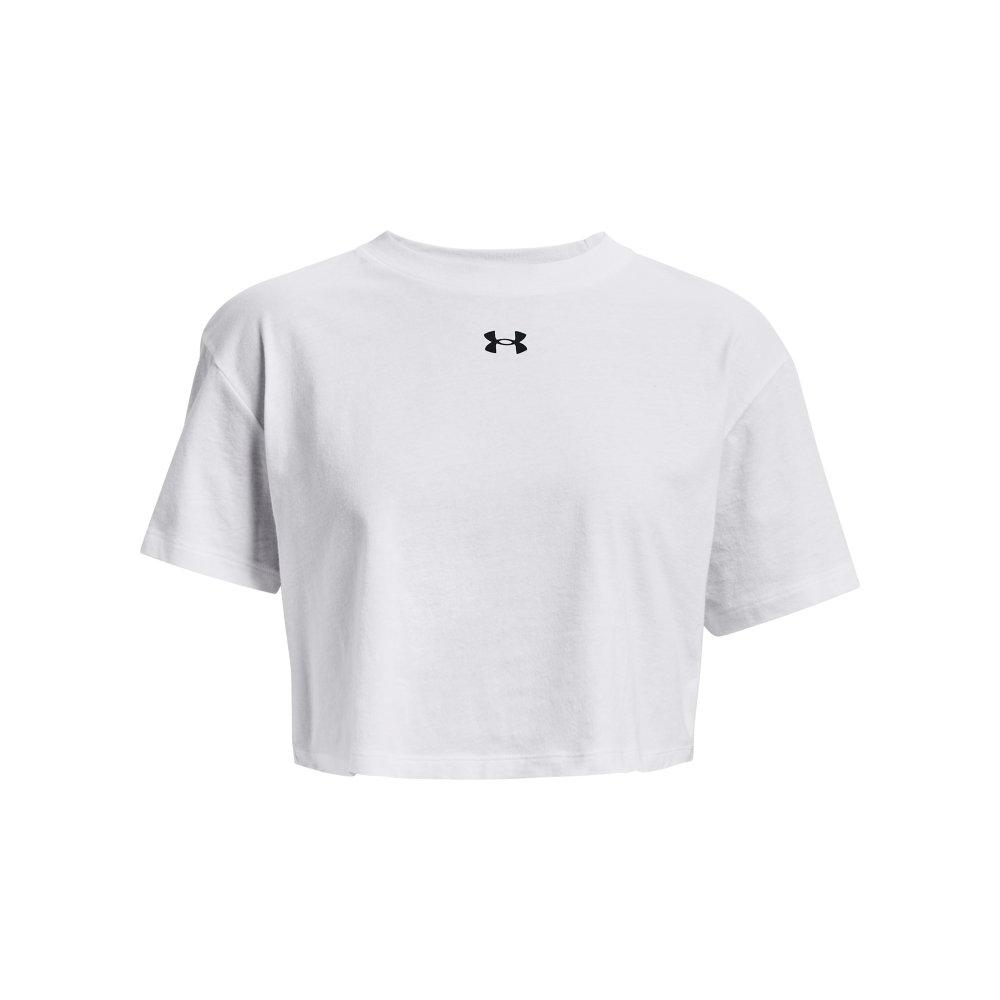 Under Armour Women's Crop Short-Sleeve Tee - WHITE Thumbnail View 5