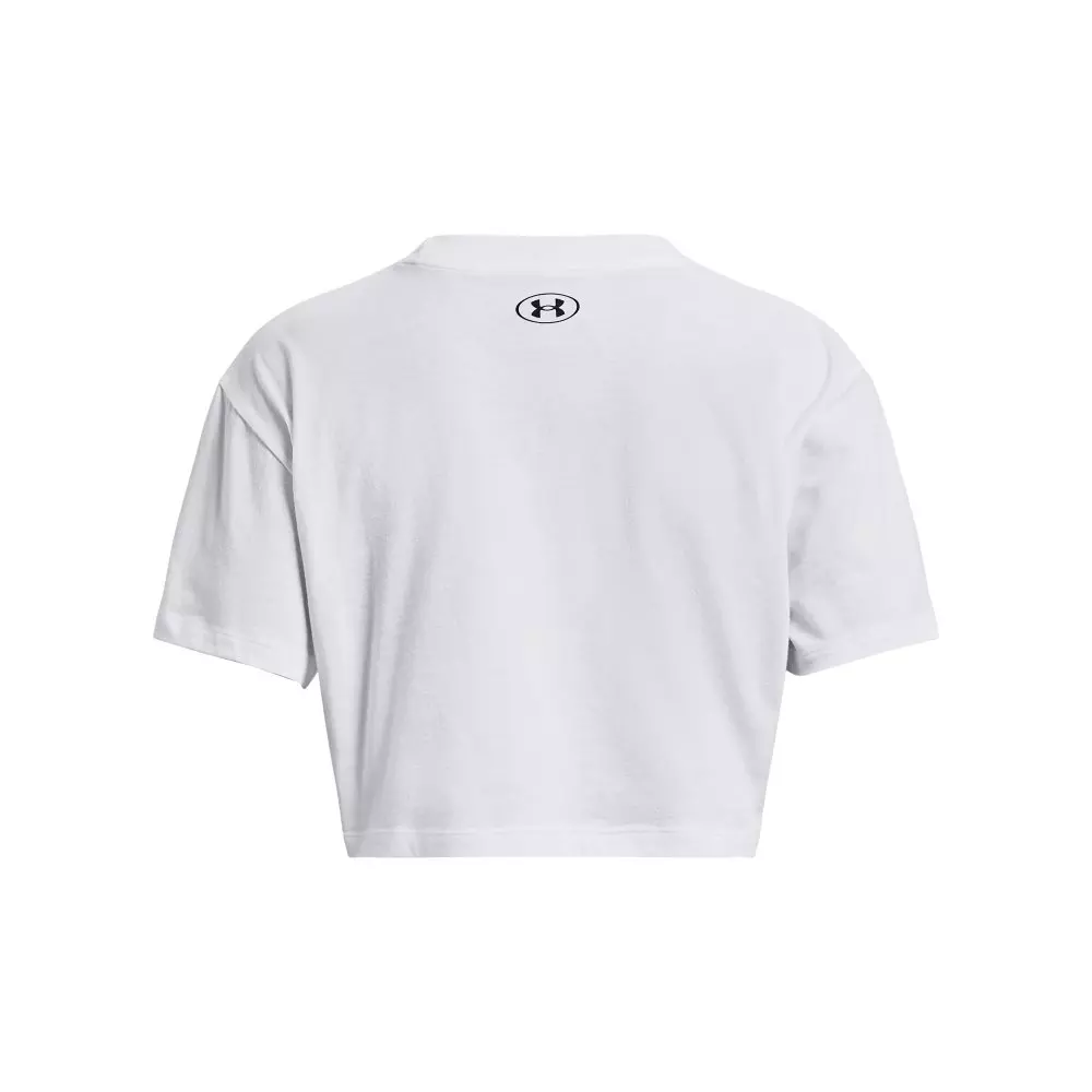 Under Armour Women's Crop Short-Sleeve Tee - WHITE