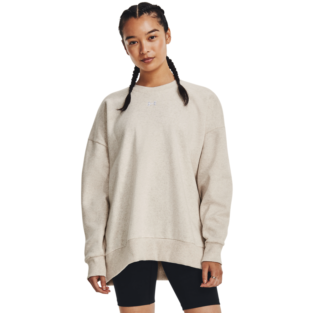 Under Armour Women's Rival Fleece Oversized Crew-Cream - CREAM Thumbnail View 1