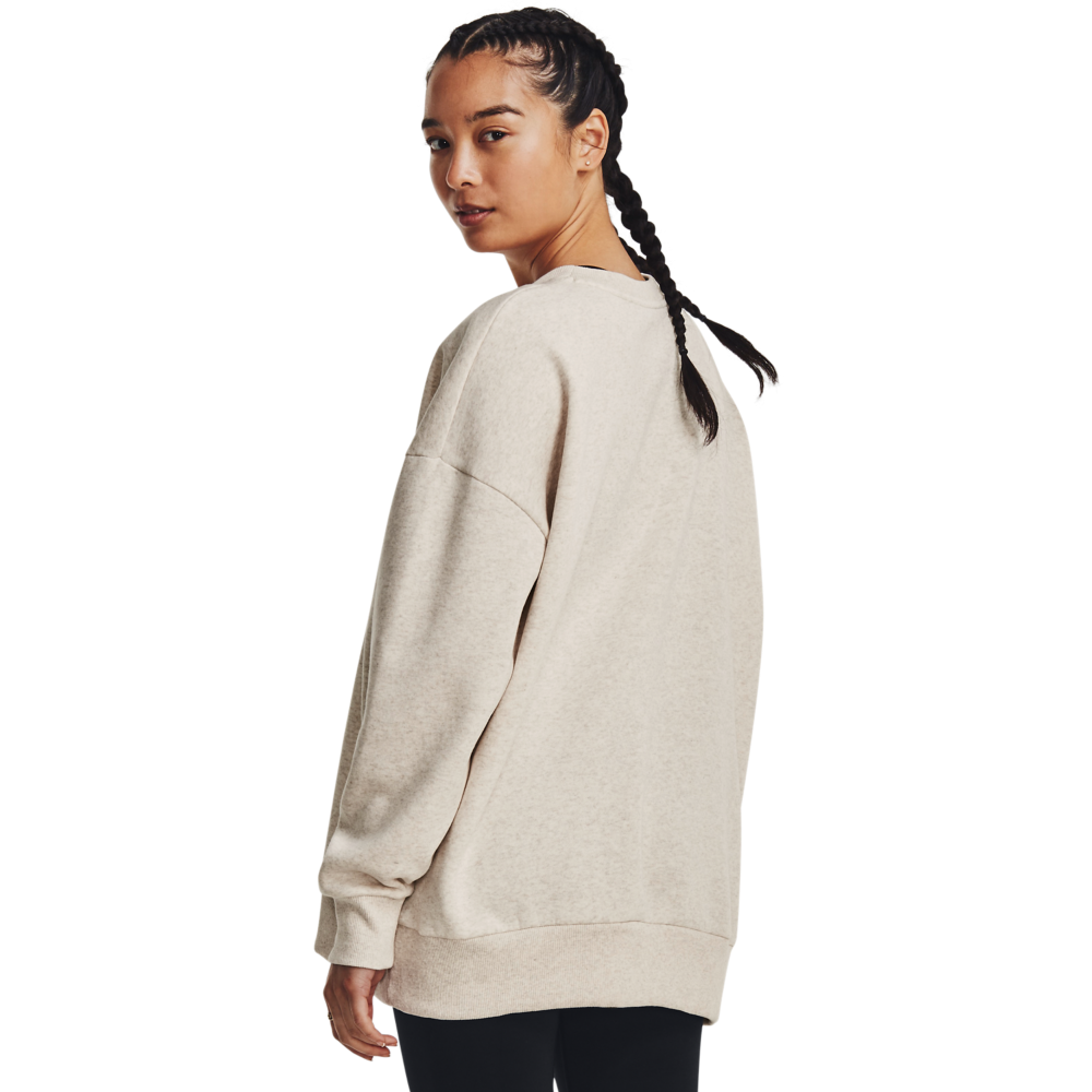 Under Armour Women's Rival Fleece Oversized Crew-Cream - CREAM Thumbnail View 2