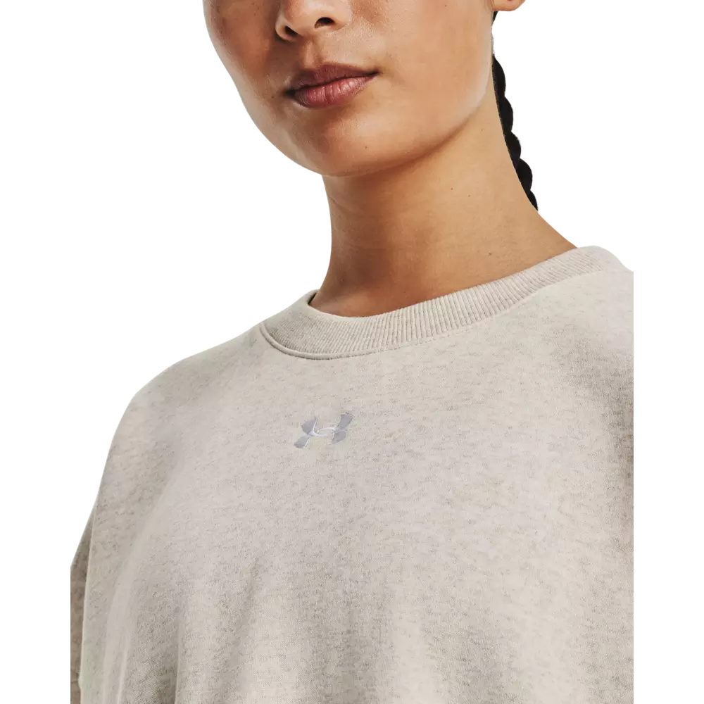 Under Armour Women's Rival Fleece Oversized Crew-Cream - CREAM