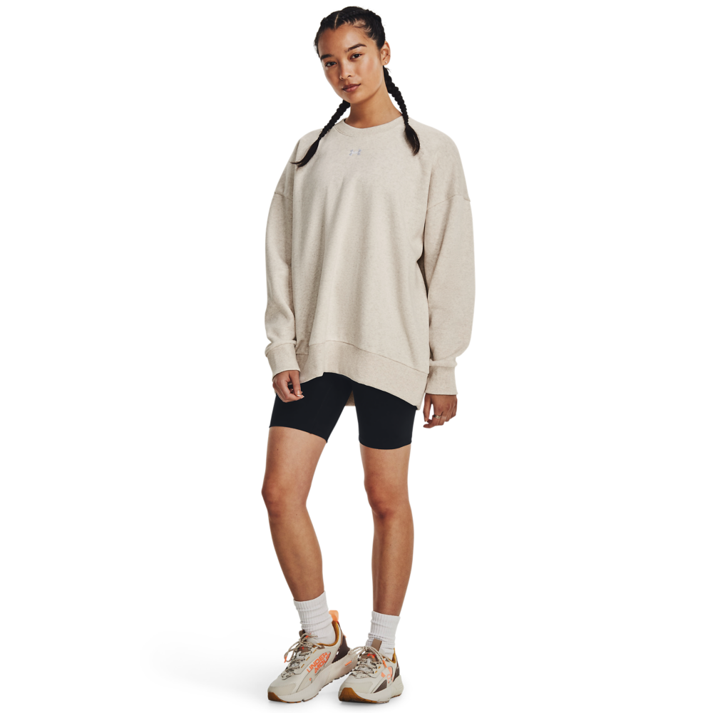 Under Armour Women's Rival Fleece Oversized Crew-Cream - CREAM Thumbnail View 4
