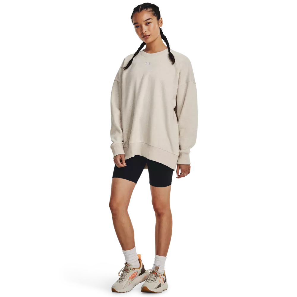 Under Armour Women's Rival Fleece Oversized Crew-Cream - CREAM
