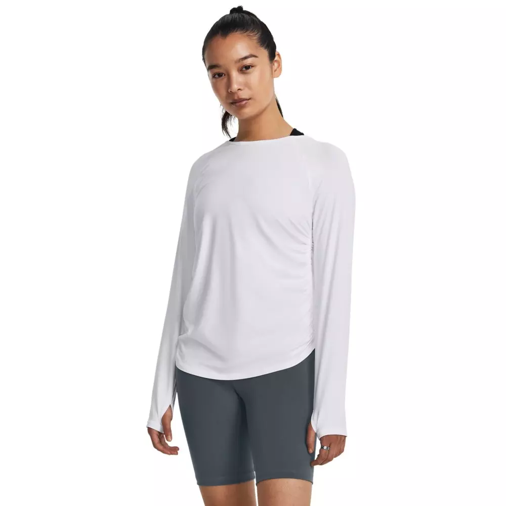 Under Armour Women's Motion Longline Long-Sleeve Tee - WHITE