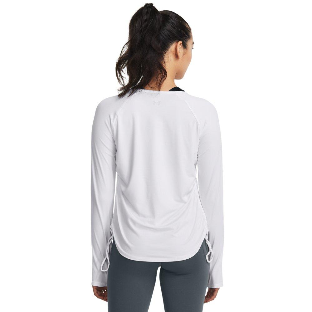 Under Armour Women's Motion Longline Long-Sleeve Tee - WHITE Thumbnail View 2