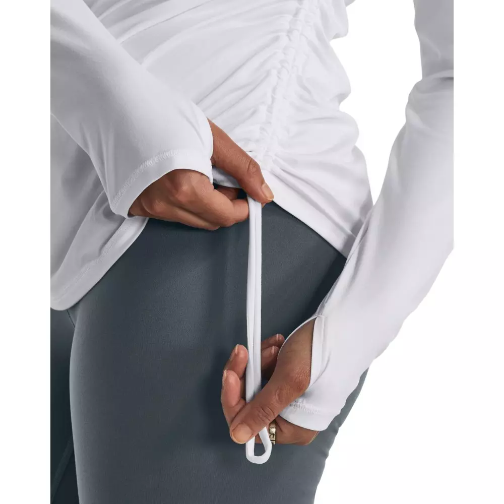 Under Armour Women's Motion Longline Long-Sleeve Tee - WHITE