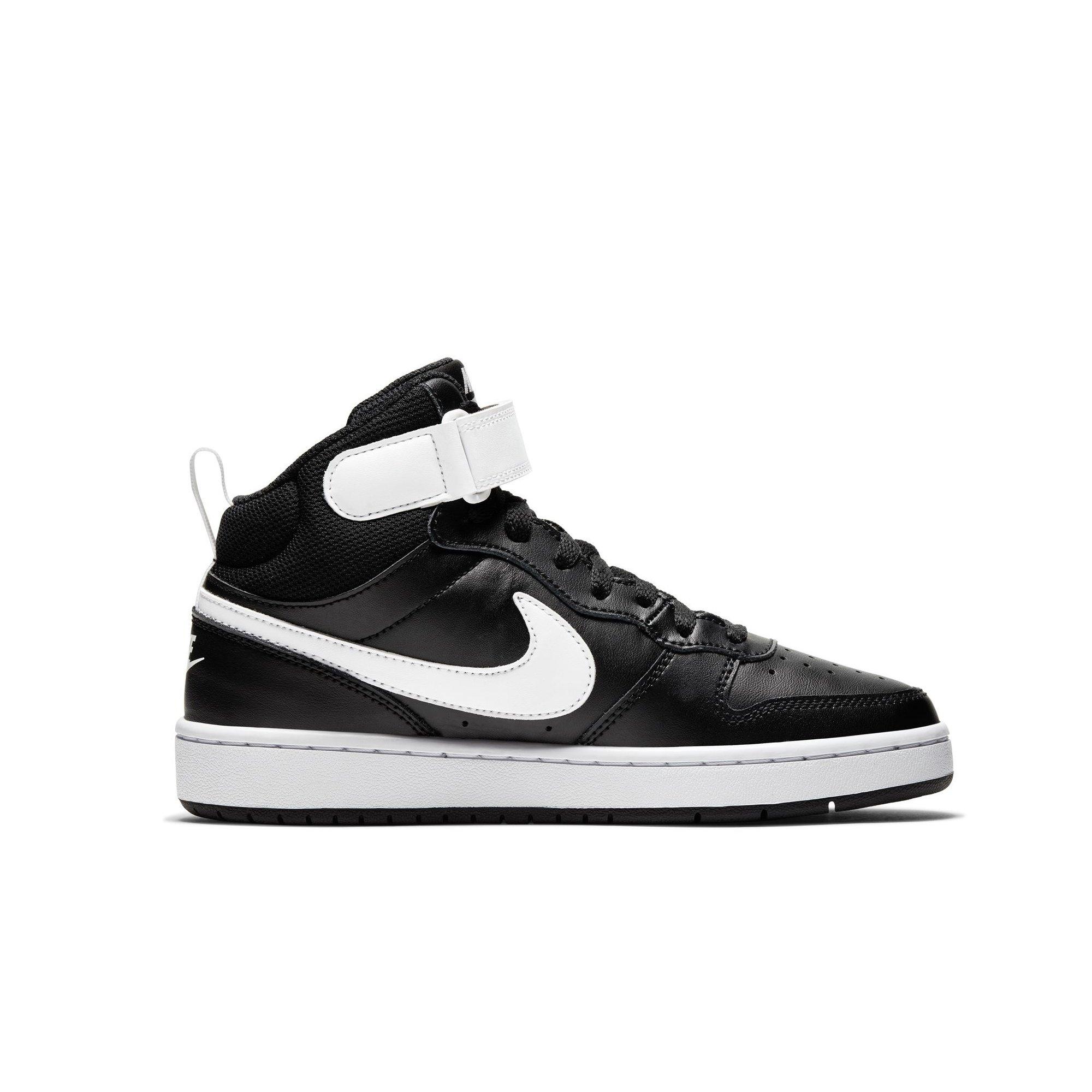 Nike Court Borough Low 2 White/Total Orange/Black/Dark Smoke Grey Grade  School Boys' Shoe - Hibbett