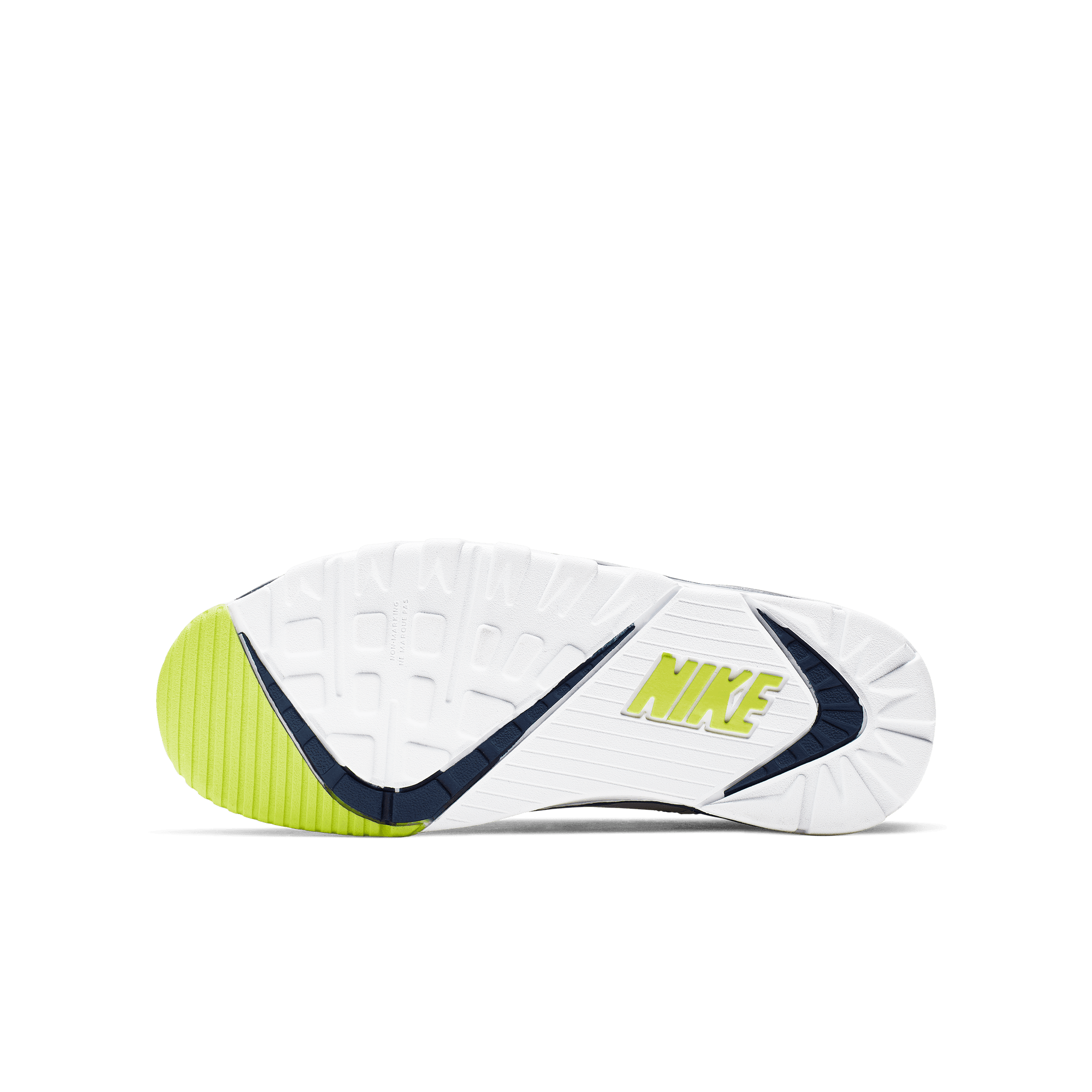 Nike Air Trainer SC "Dark Grey/Black/Midnight Navy/Volt" Grade School Boys' Shoe - BLACK/GREEN Thumbnail View 8