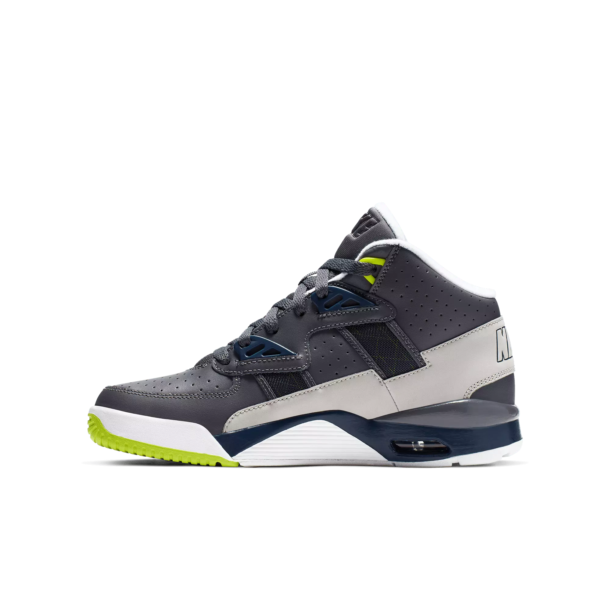 Nike Air Trainer SC "Dark Grey/Black/Midnight Navy/Volt" Grade School Boys' Shoe - BLACK/GREEN