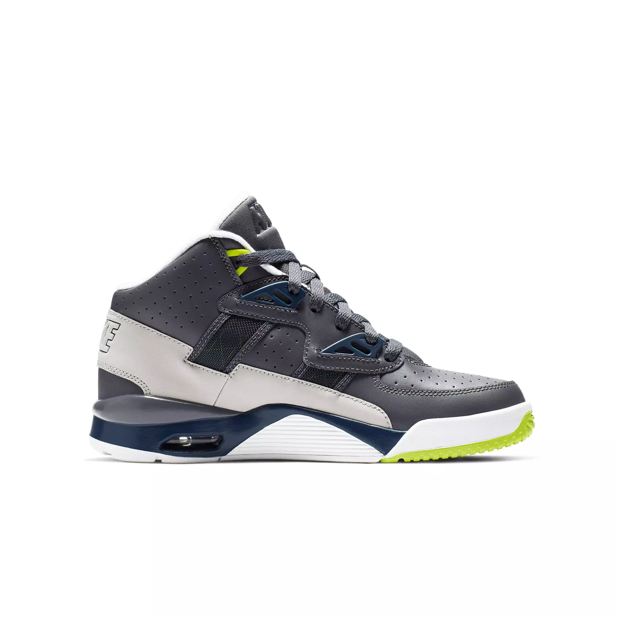 Nike Air Trainer SC "Dark Grey/Black/Midnight Navy/Volt" Grade School Boys' Shoe - BLACK/GREEN