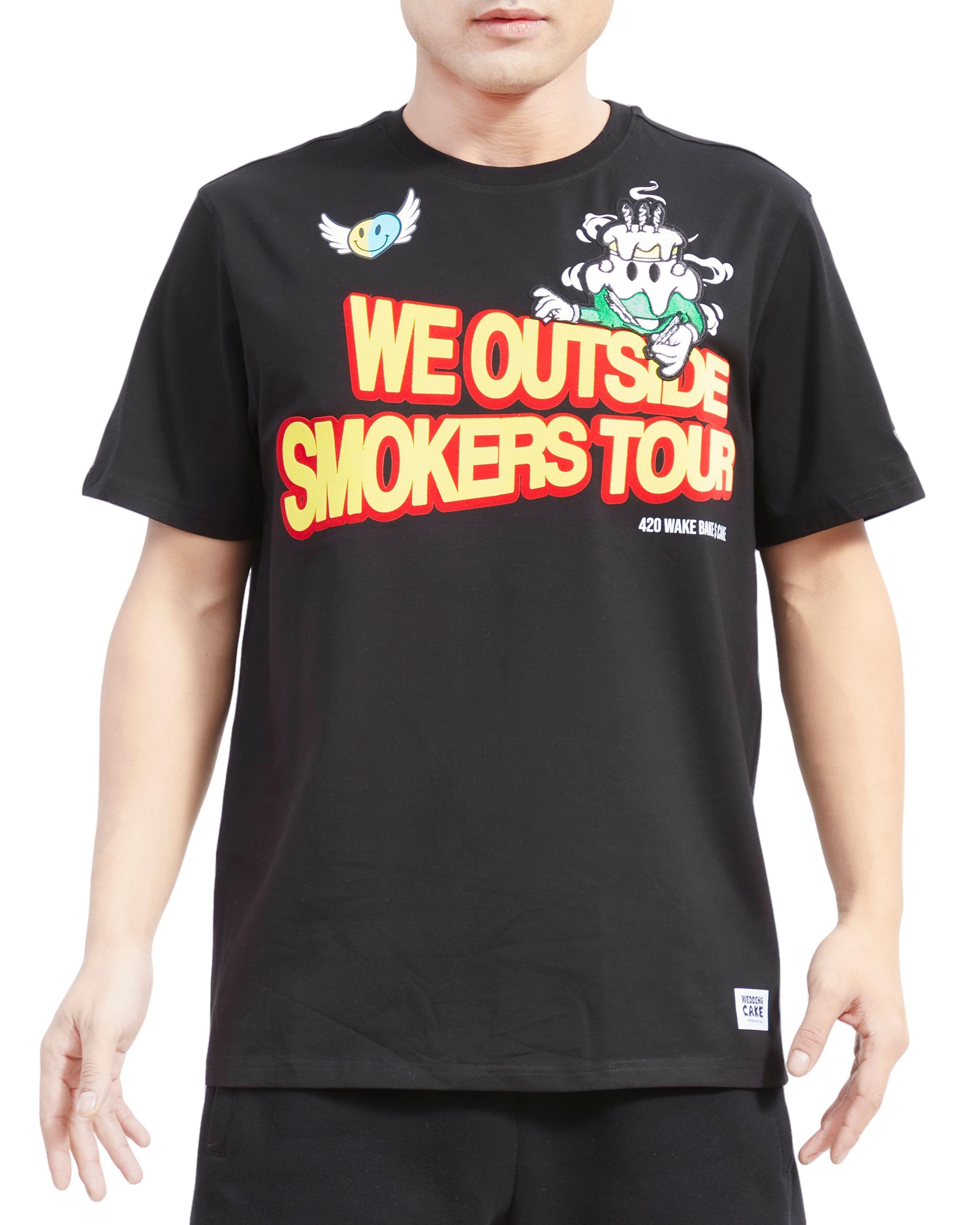 Wedding Cake Men's We Outside Tee - Black - BLACK Thumbnail View 1