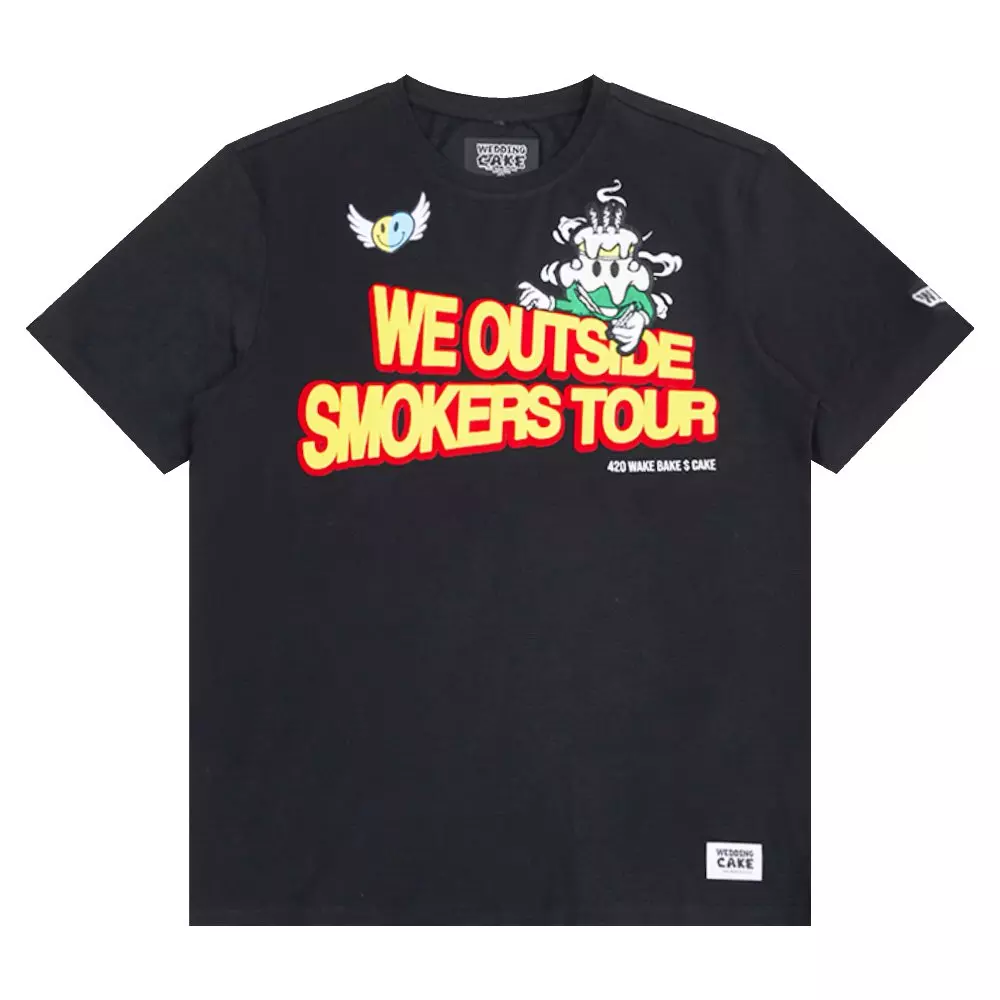 Wedding Cake Men's We Outside Tee - Black - BLACK