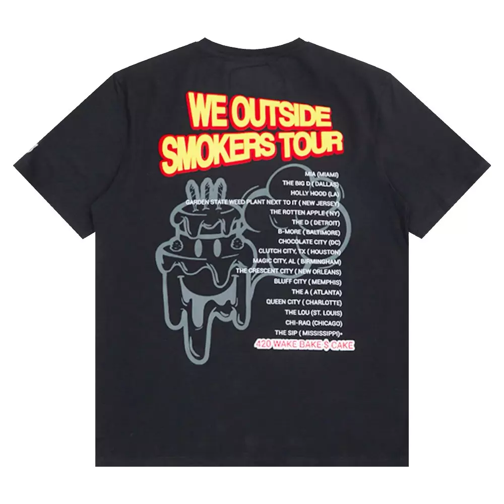 Wedding Cake Men's We Outside Tee - Black - BLACK