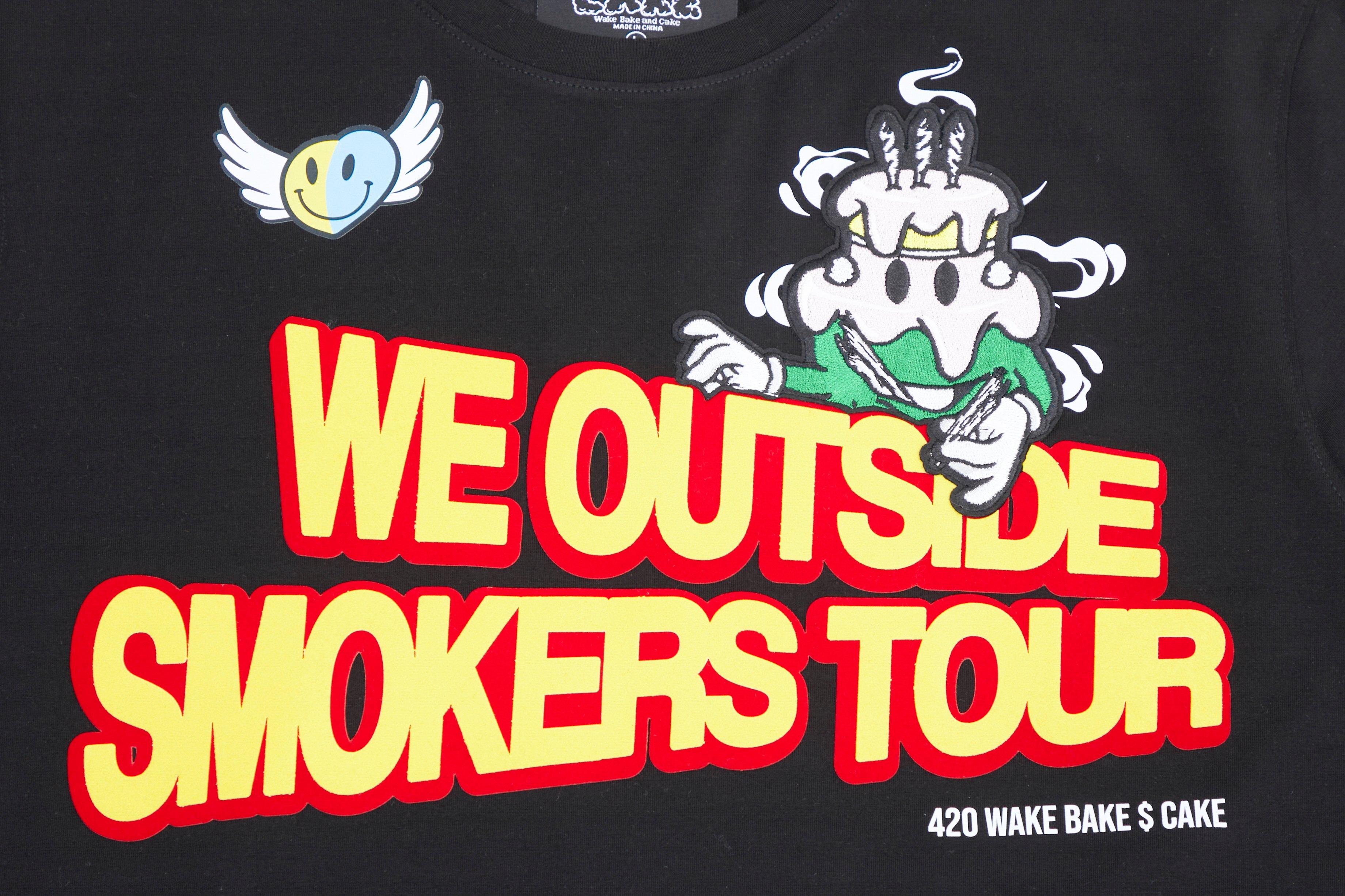 Wedding Cake Men's We Outside Tee - Black - BLACK Thumbnail View 5