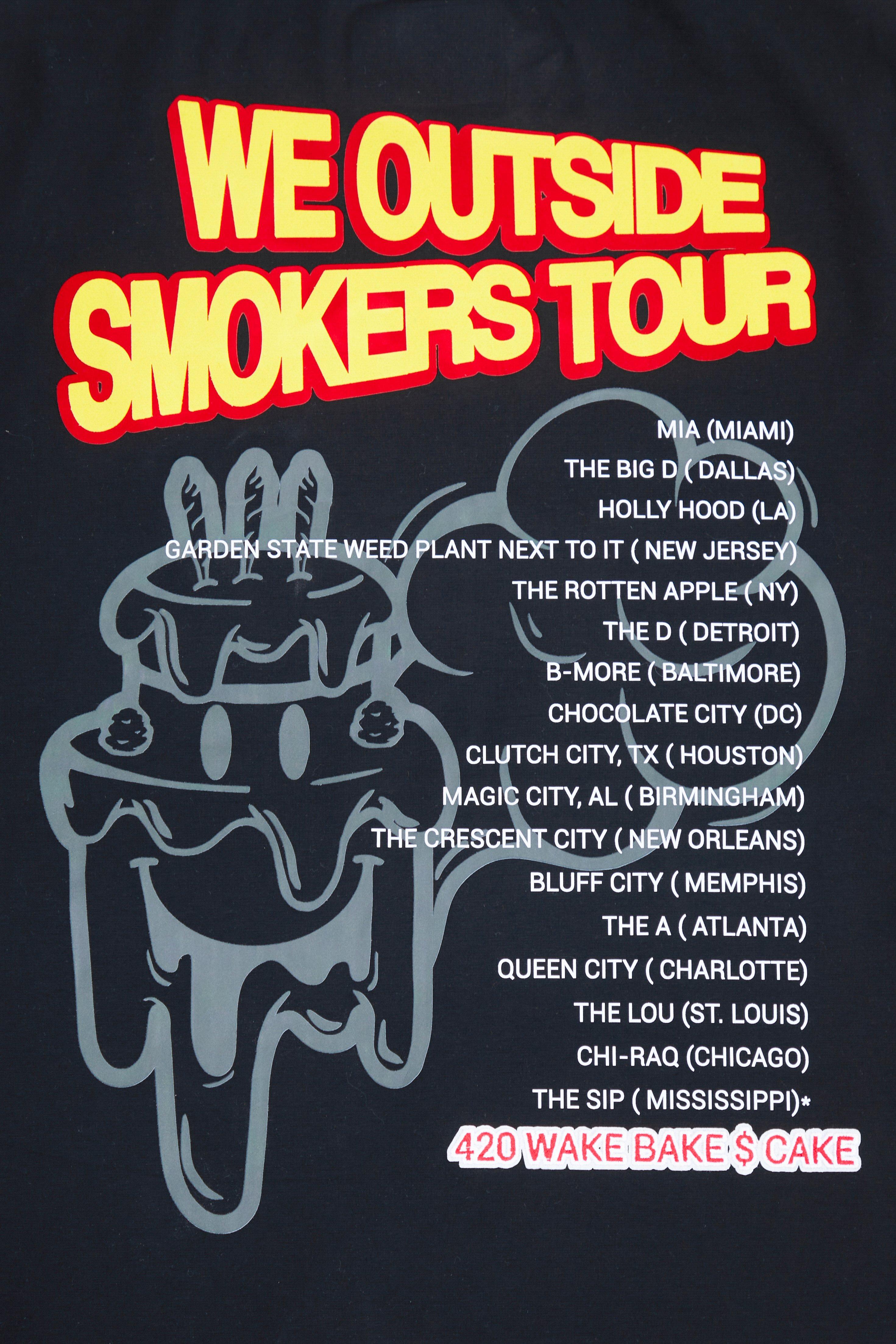 Wedding Cake Men's We Outside Tee - Black - BLACK Thumbnail View 6