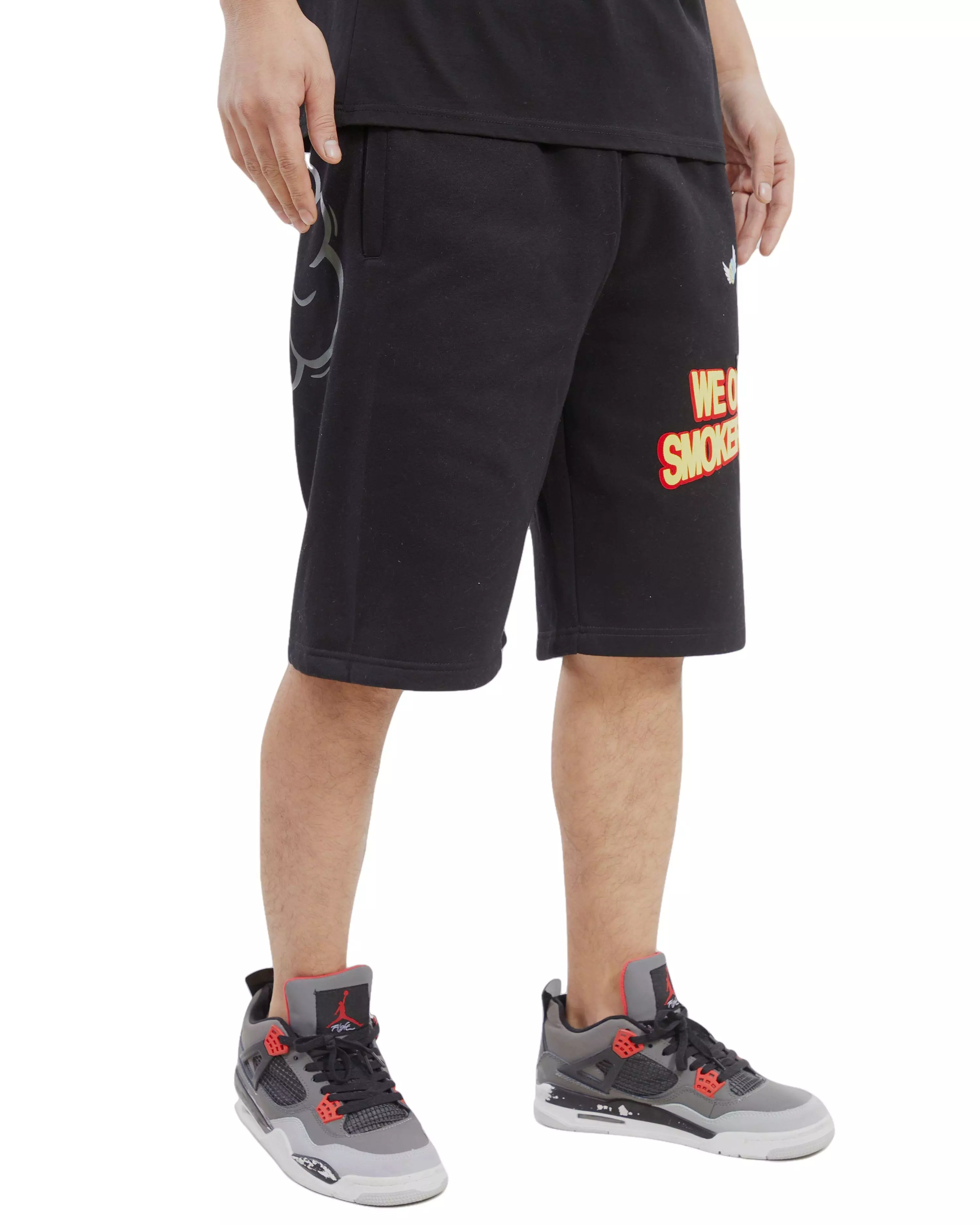 Wedding Cake Men's We Outside Fleece Shorts - Black - BLACK
