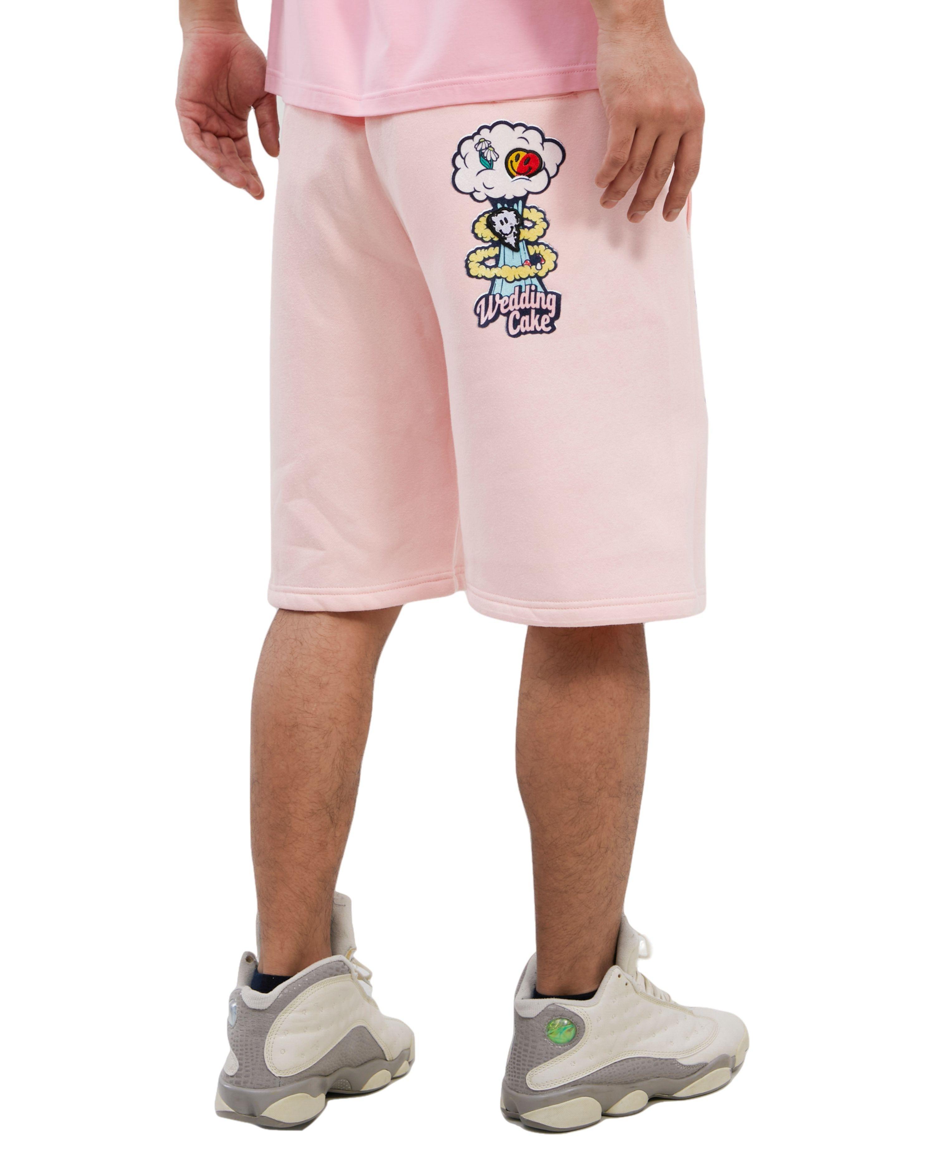 Wedding Cake Men's Madness Fleece Shorts - Pink - PINK Thumbnail View 2