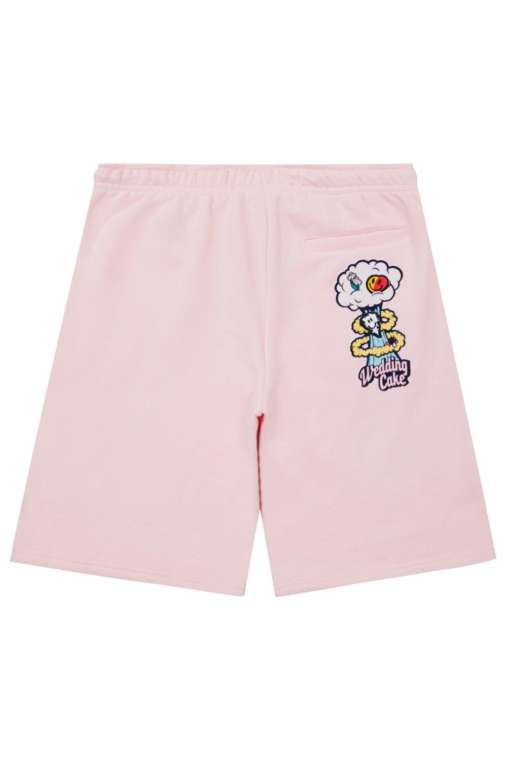 Wedding Cake Men's Madness Fleece Shorts - Pink - PINK Thumbnail View 4