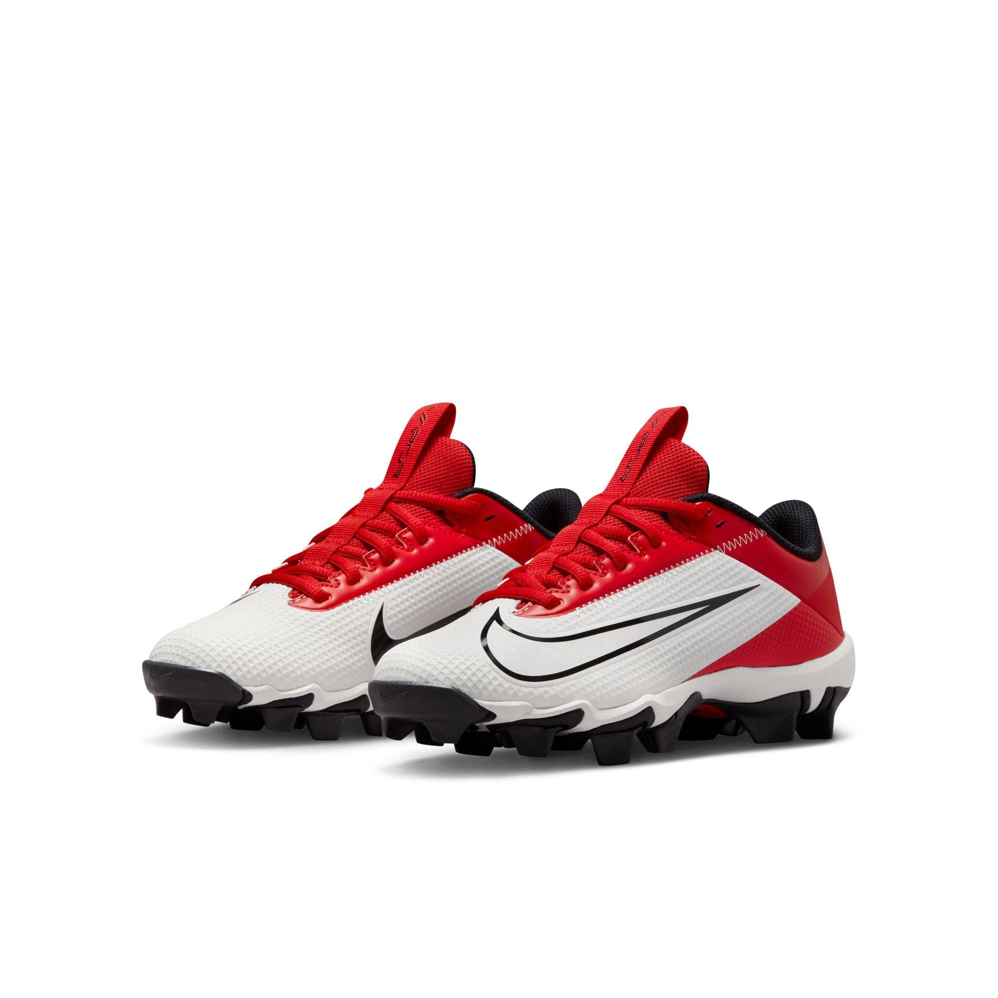 Red and black store football cleats