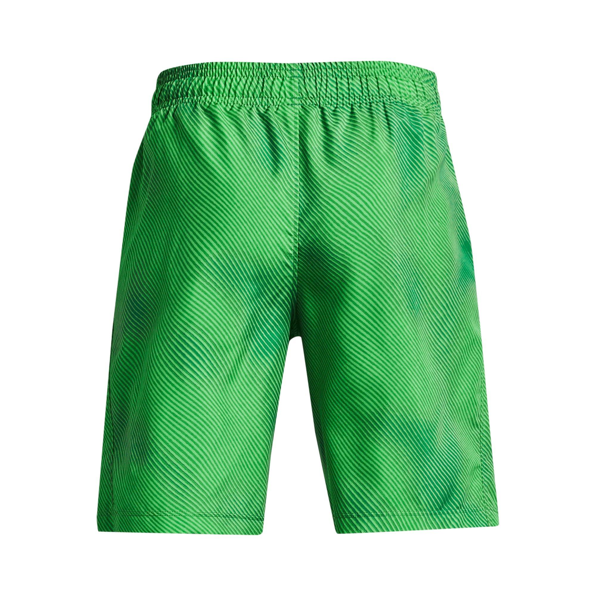 Under Armour Woven Printed Big Boys' Green Shorts