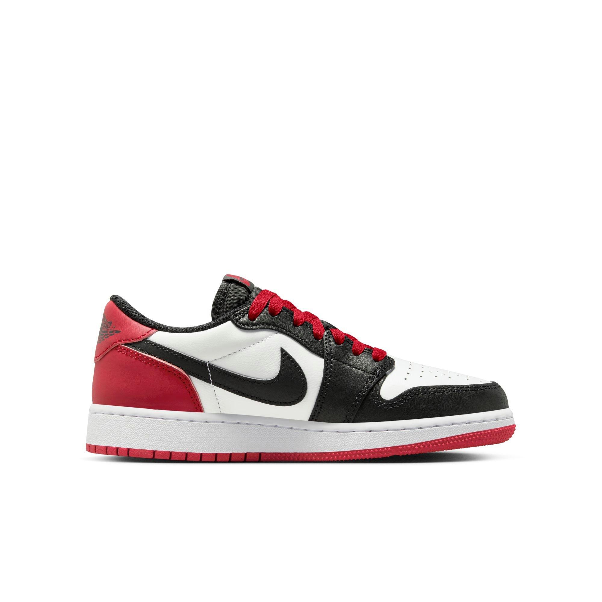 Red and black jordans best sale hibbett sports