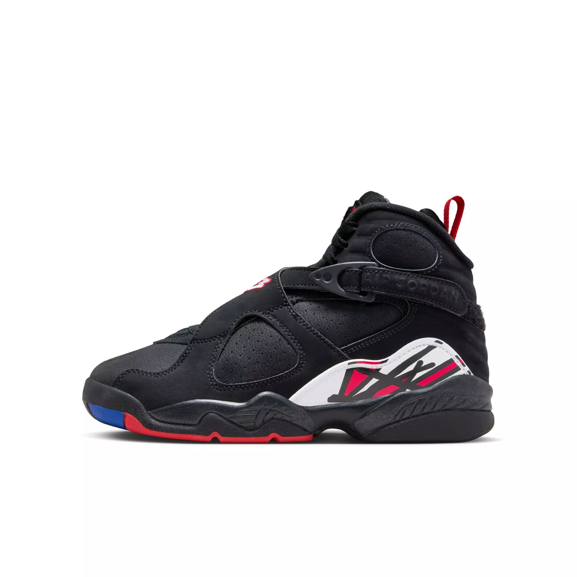 Jordan 8 Retro "Playoffs" Grade School Kids' Shoe - BLACK/TRUE RED/WHITE