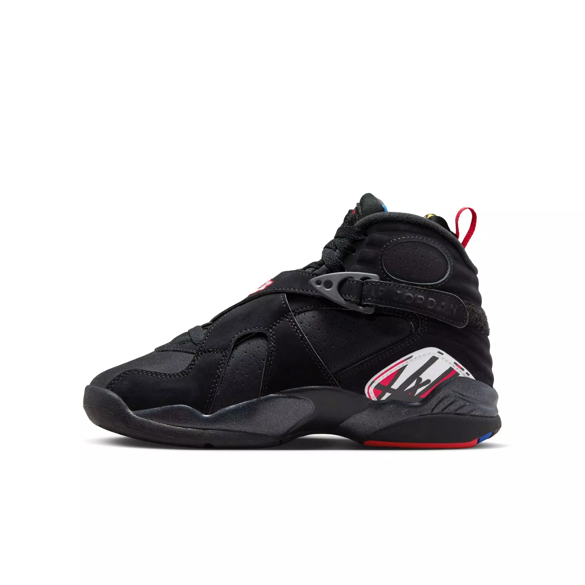 Jordan 8 Retro "Playoffs" Grade School Kids' Shoe - BLACK/TRUE RED/WHITE