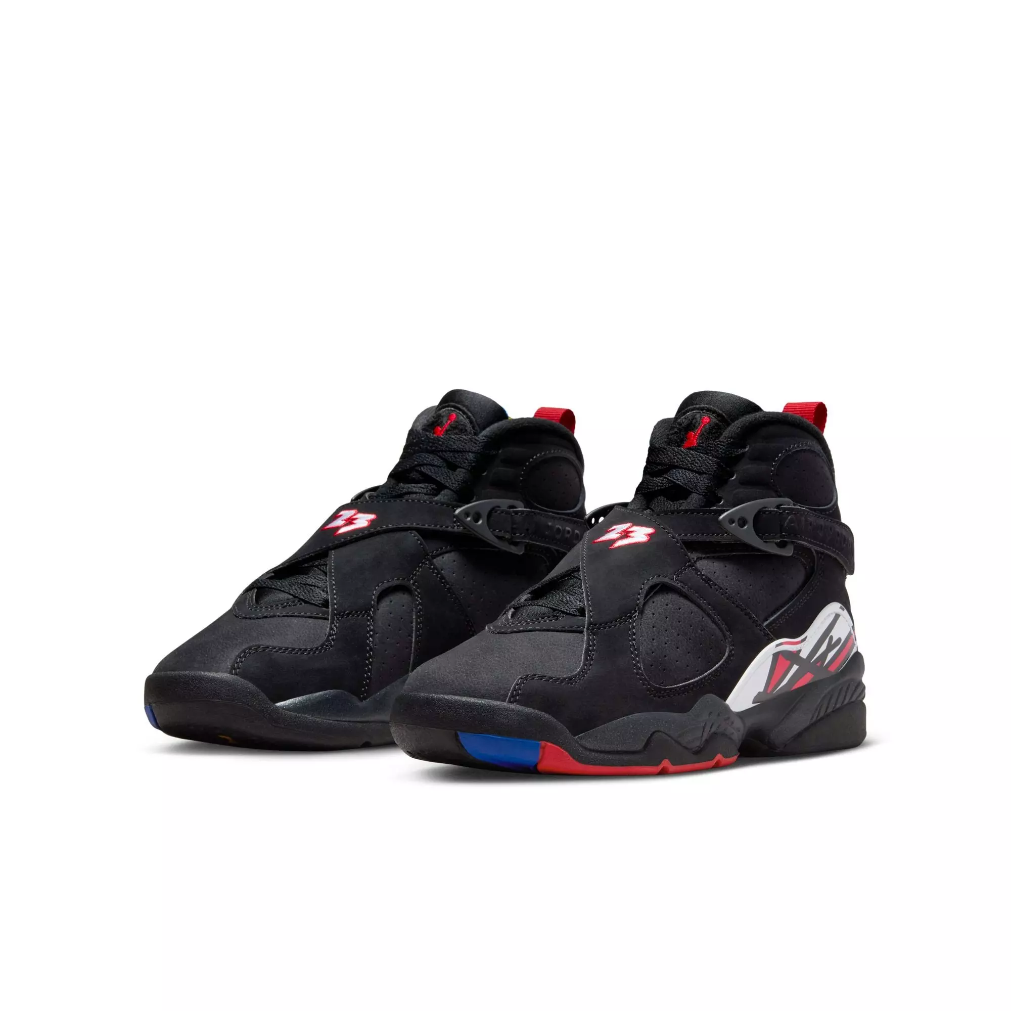 Jordan 8 Retro "Playoffs" Grade School Kids' Shoe - BLACK/TRUE RED/WHITE