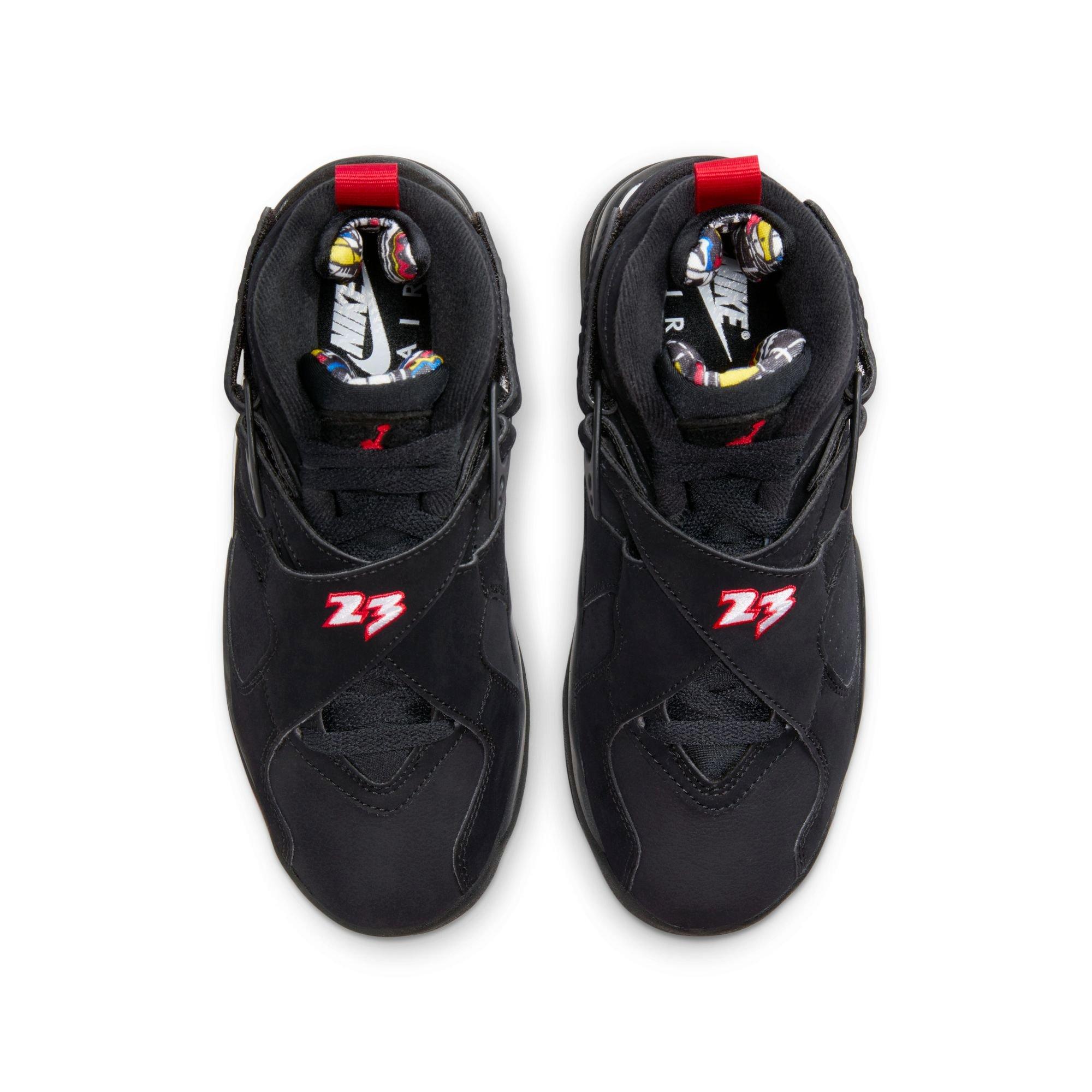 Jordan 8 Retro "Playoffs" Grade School Kids' Shoe - BLACK/TRUE RED/WHITE Thumbnail View 9