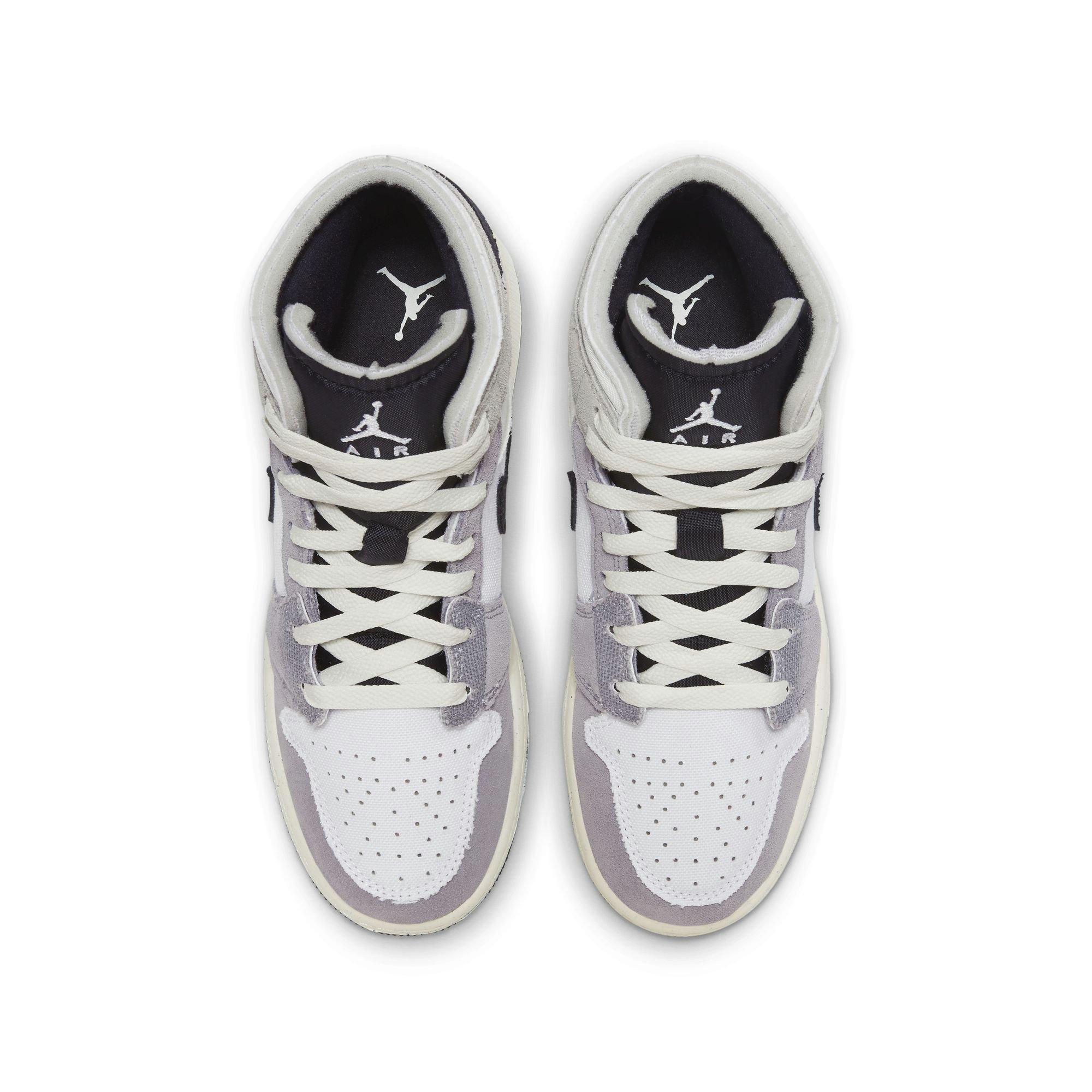 Jordan 1 Mid SE Grade School Boys' "Cement Grey/Black/White/Tech Grey" Shoe