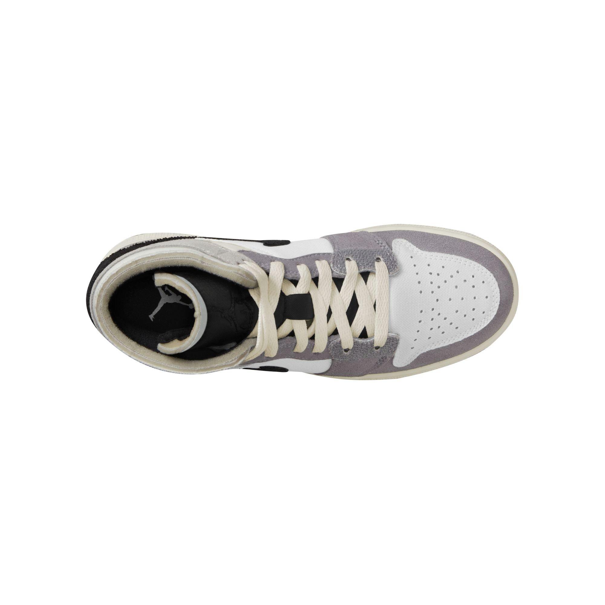 Jordan 1 Mid SE Grade School Boys' "Cement Grey/Black/White/Tech Grey" Shoe